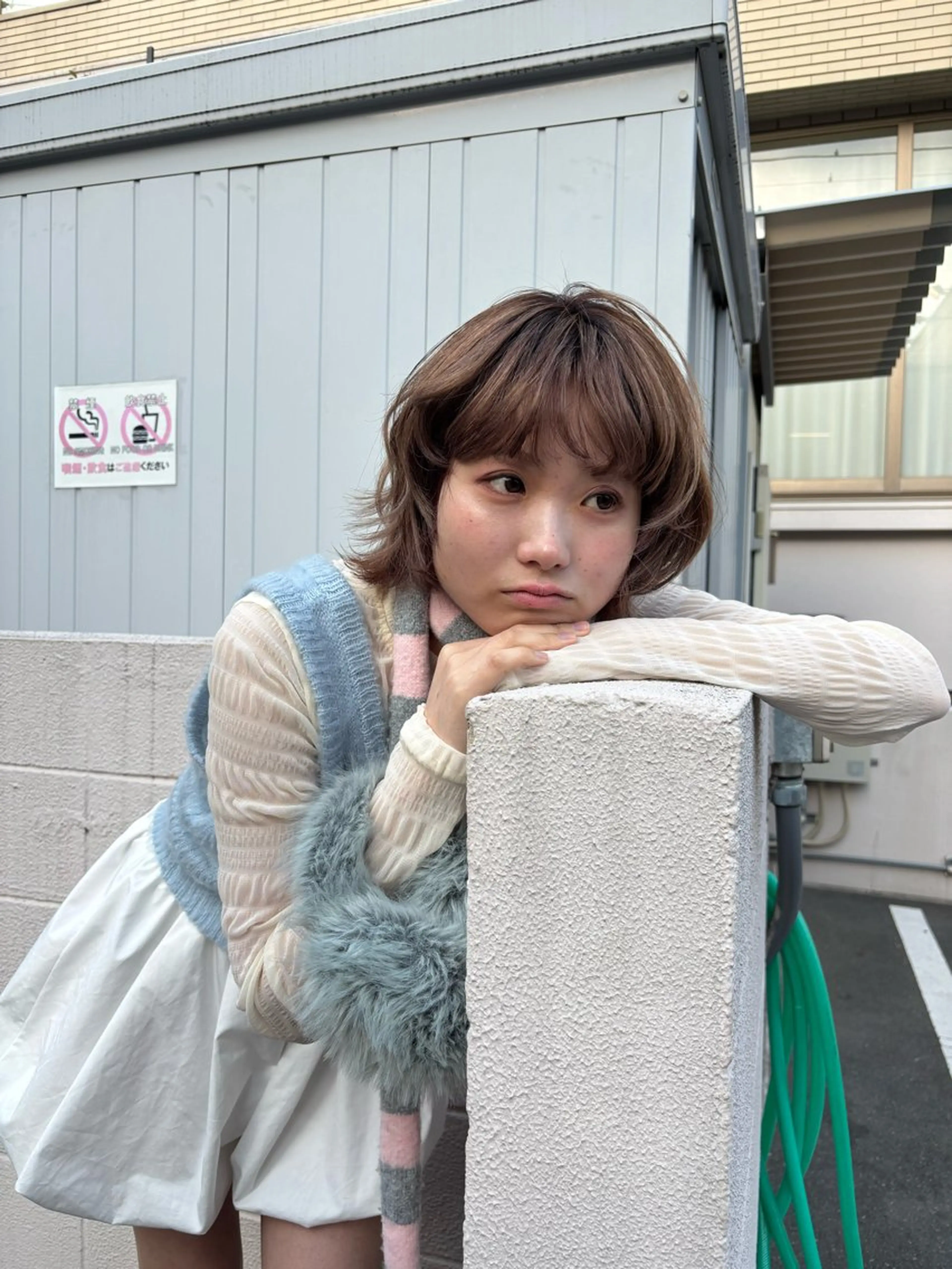 ミディアム ヘアカラー ハイトーン/ ハイライト真柚🍨のヘアスタイル