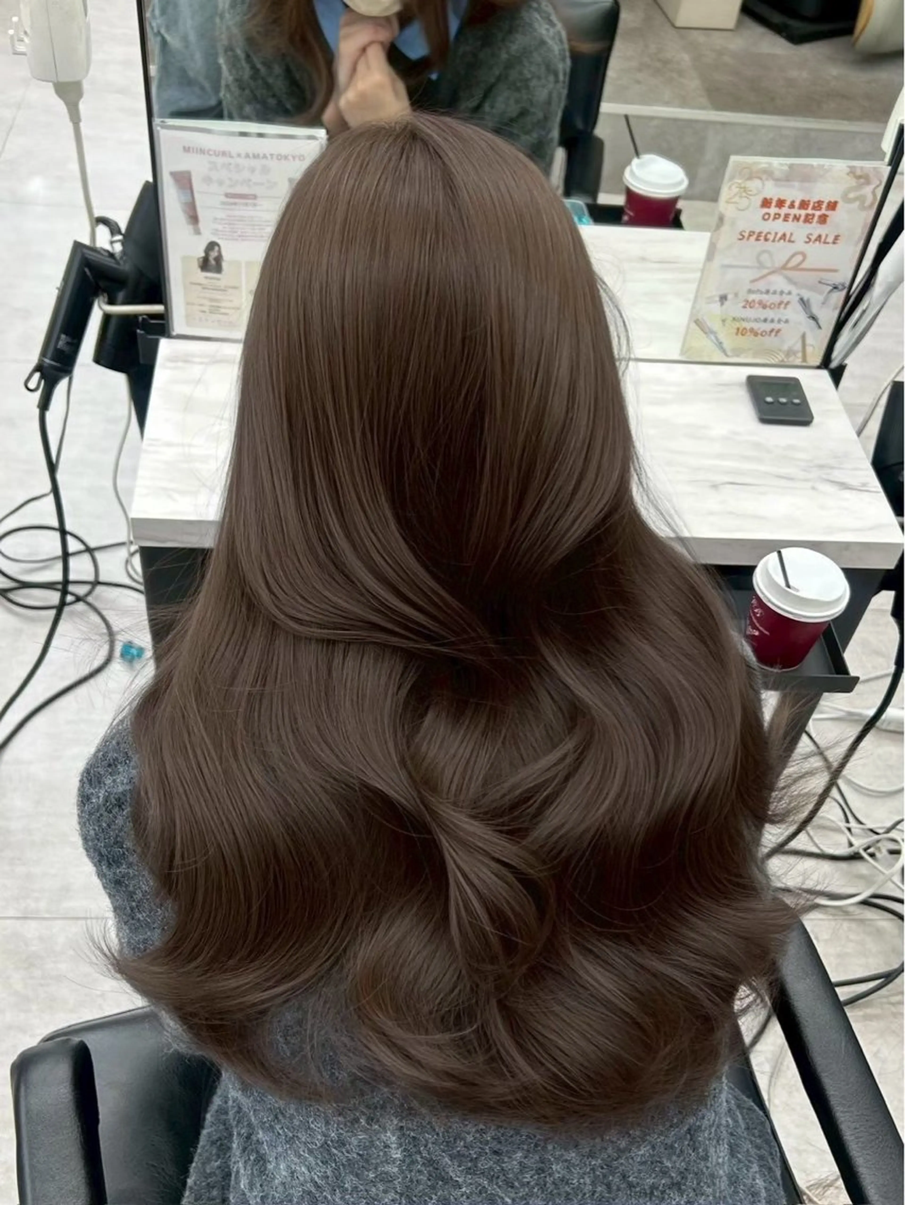 ロング カラー 透明感カラー 顔まわりレイヤー 顔周りカット ハッシュカット 髪質改善 柴田 颯のヘアスタイル