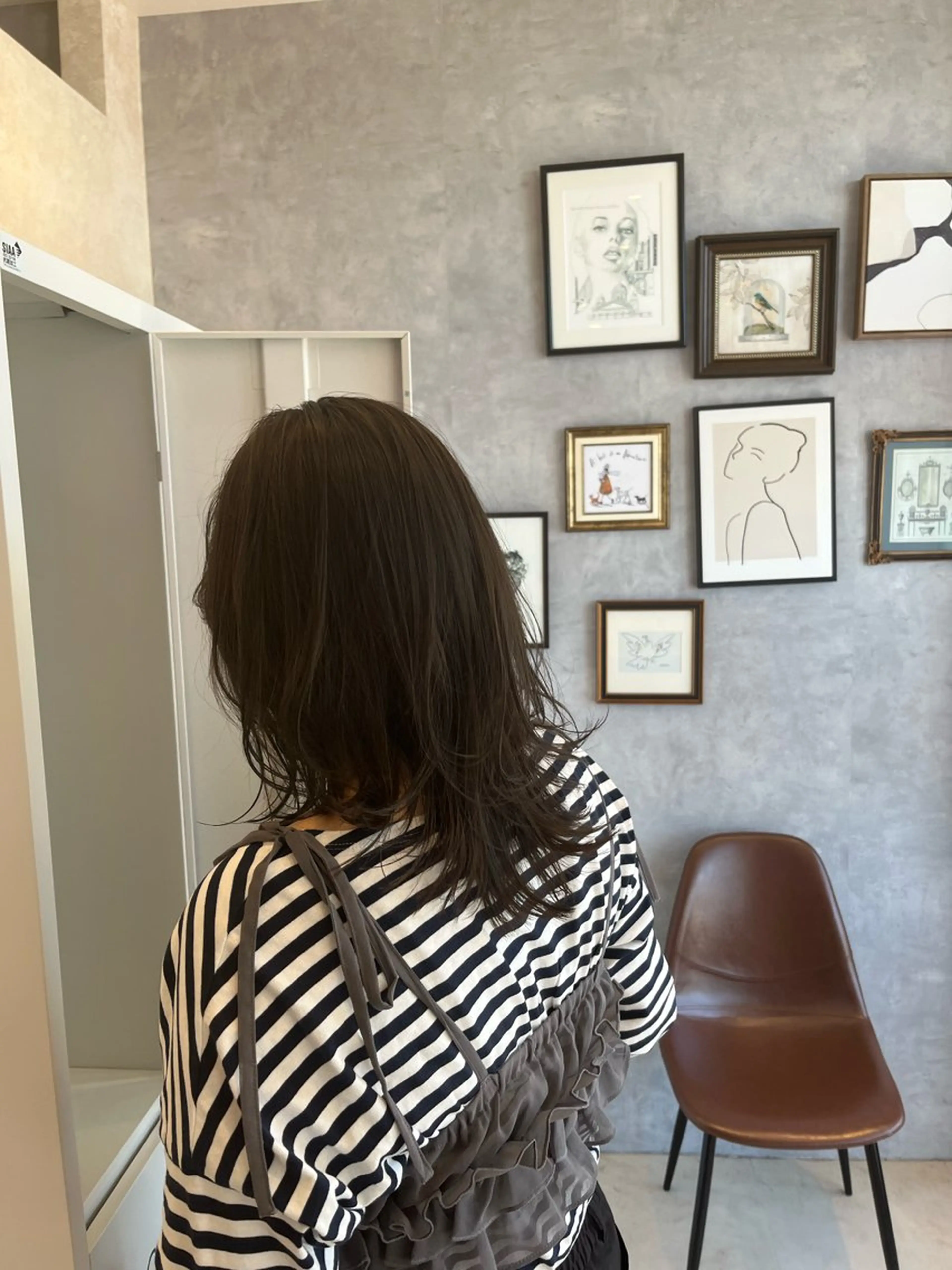 ミディアム レイヤーカット カット ヘアカラー トリートメント nagi所属・横田直也／韓国風 レイヤーカット／千種のヘアスタイル