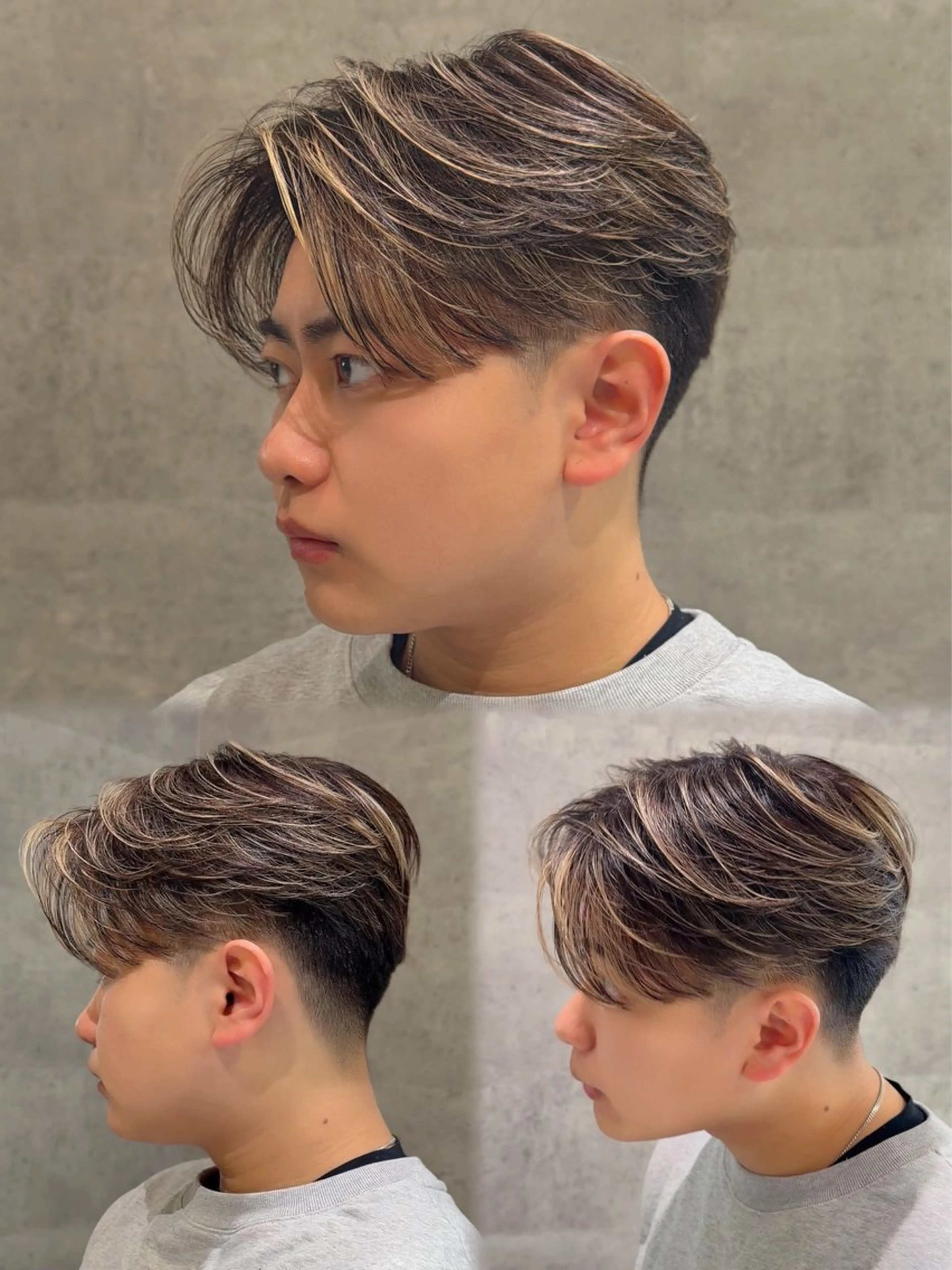 カラー メンズ メンズハイライト ハイライトカラー カット ヘアカラー NOVA天王寺店所属・NOVA天王寺 武元 裕聖のヘアスタイル