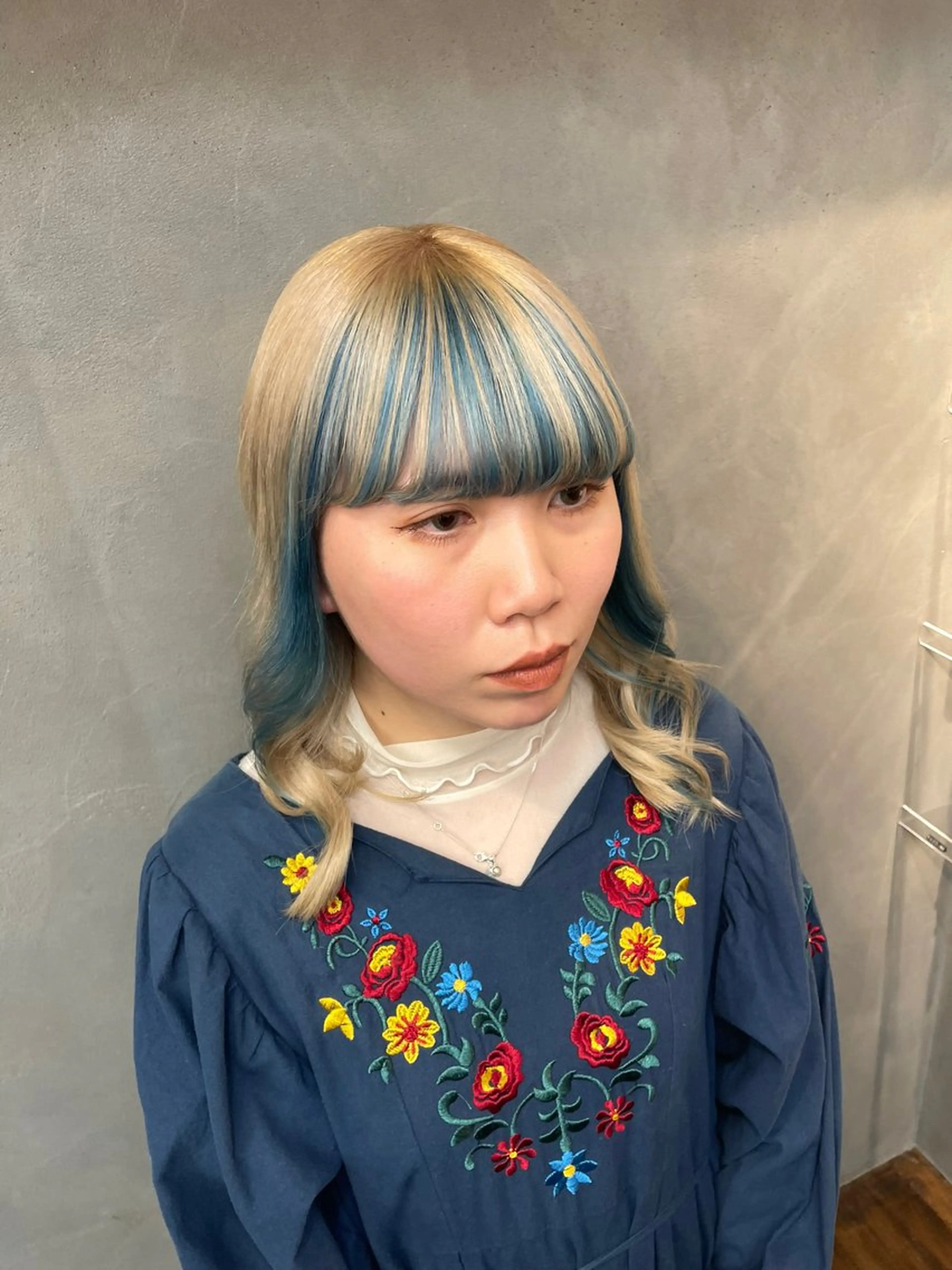 ロング カラー ブルーカラー ヘアカラー TNB TOKYO所属・エクステ/コーンロウ KURUMI⛓️🔥のヘアスタイル