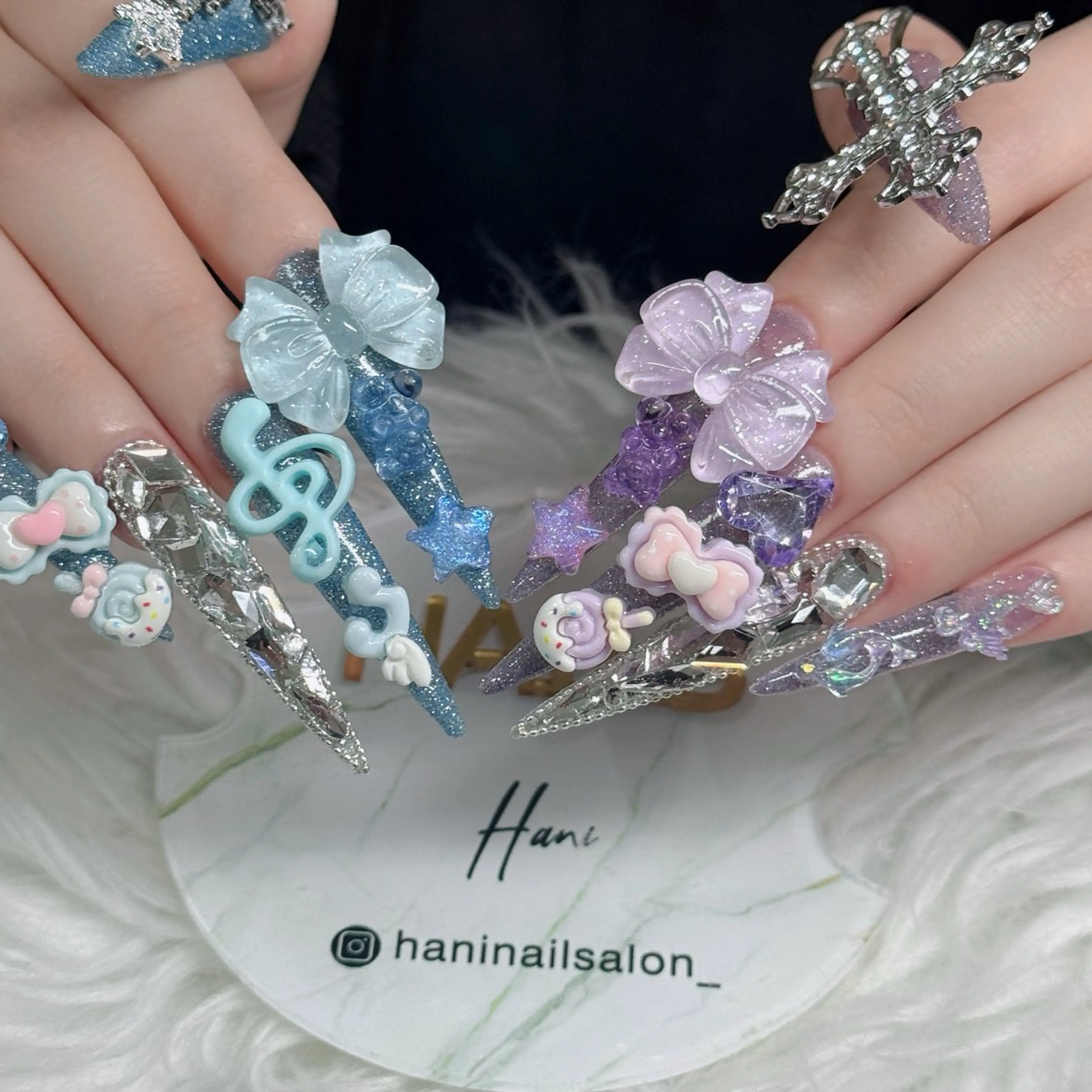 ネイル フットネイル フレンチネイル グラデーション 韓国ネイル ロングネイル ハンドネイル Hani Nail Salonのネイルデザイン