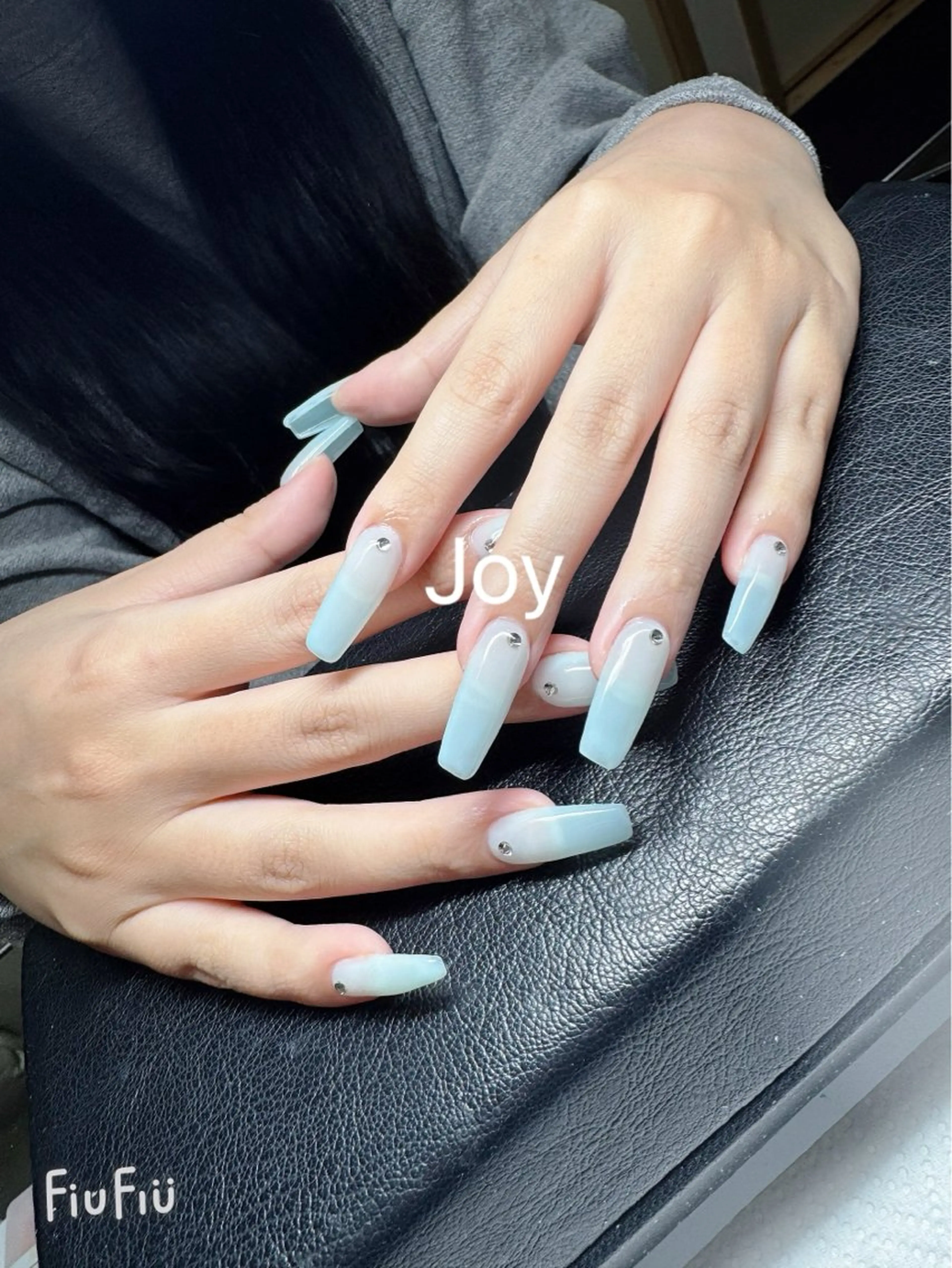 ネイル 長さ出し ジェルネイル ワンカラーネイル シンプルネイル ストーンネイル Nail Salon JOYのネイルデザイン