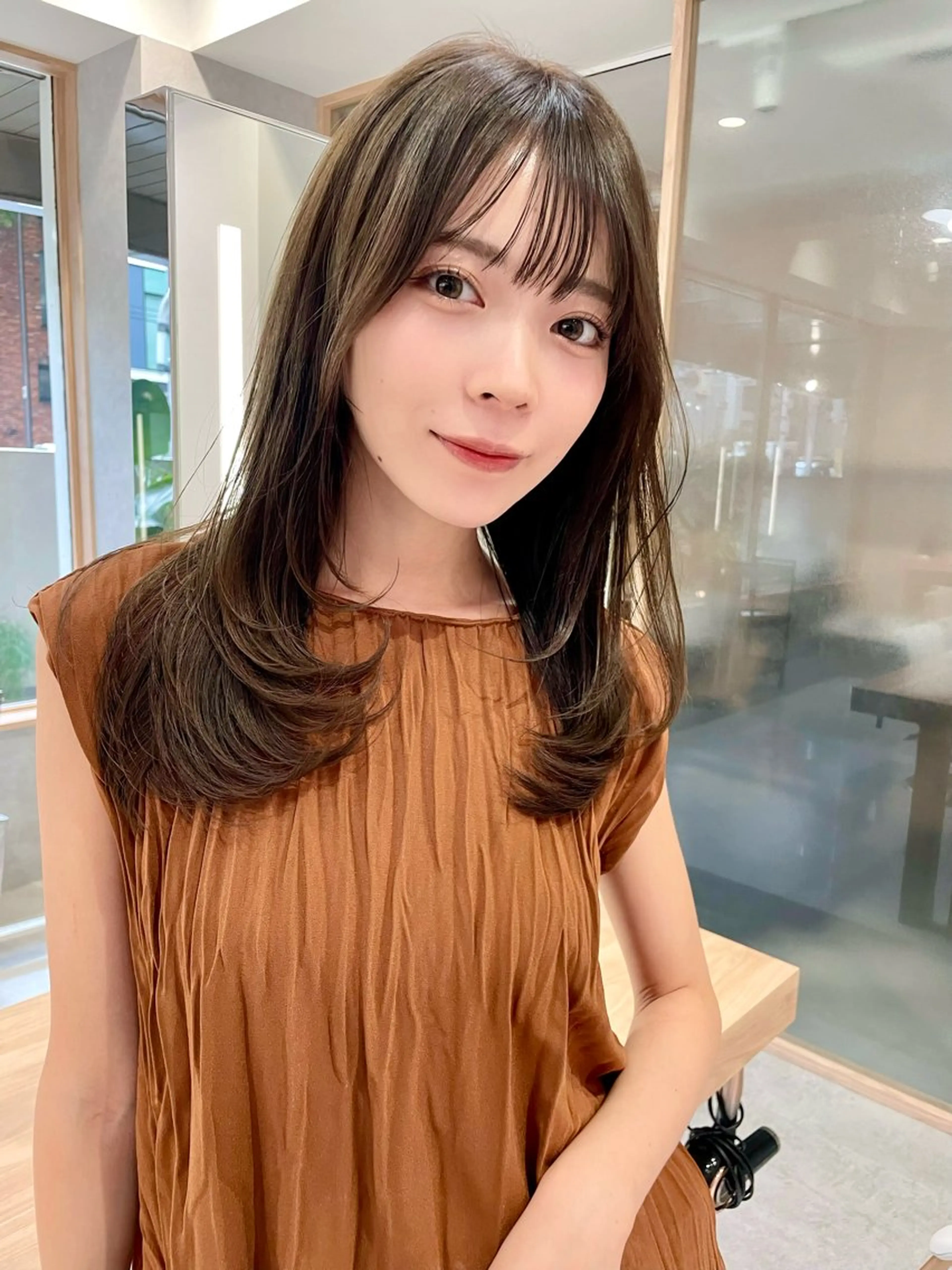 ロング レイヤー/韓国/ 顔周り/しんやのヘアスタイル