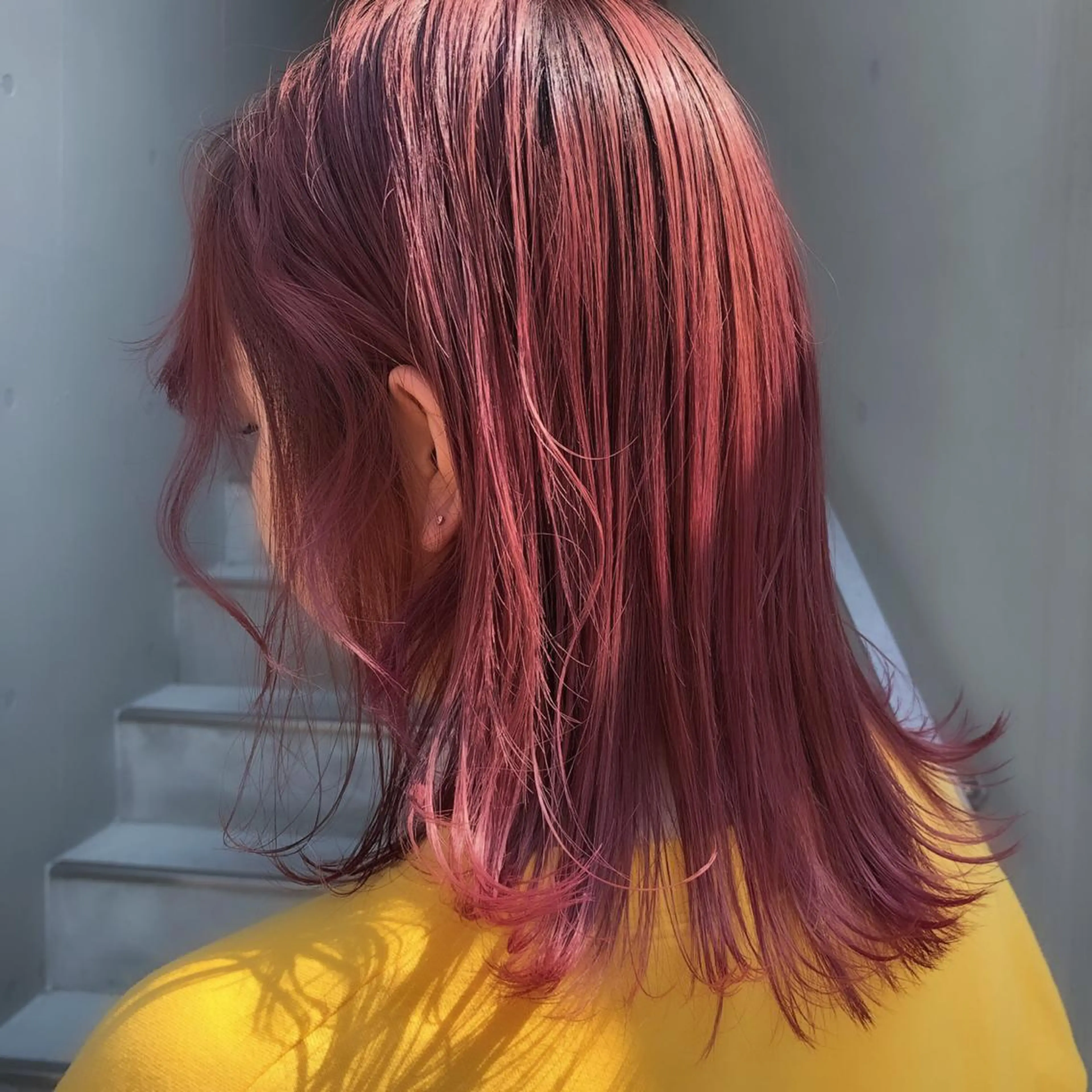 ミディアム カラー 💗💗韓国レイヤー yu-ki💗💗のヘアスタイル