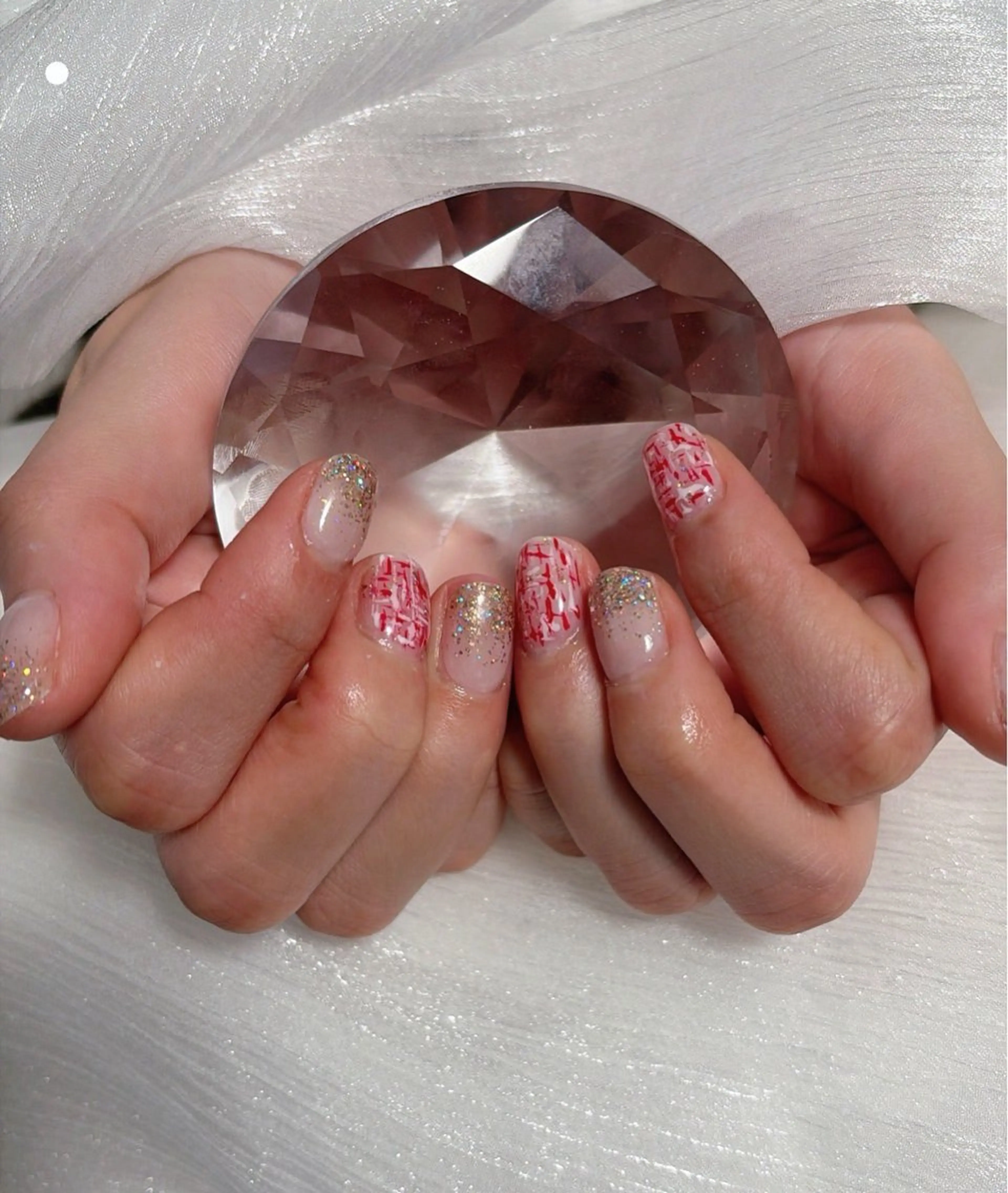 ネイル ツイードネイル ハンドネイル ネイルスクールw yuriのネイルデザイン