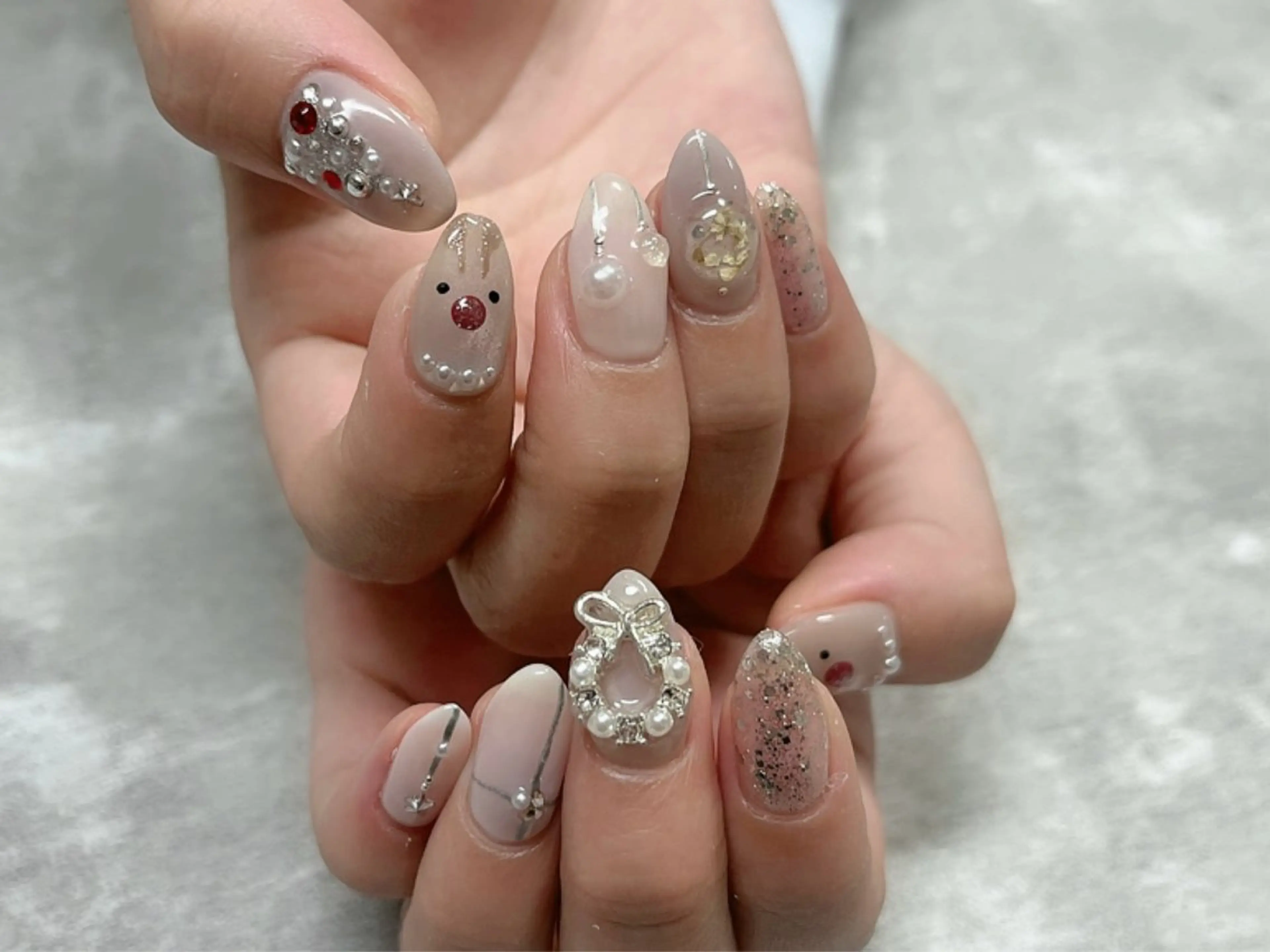 ネイル ハンドネイル Protea きぬがわ らむのネイルデザイン