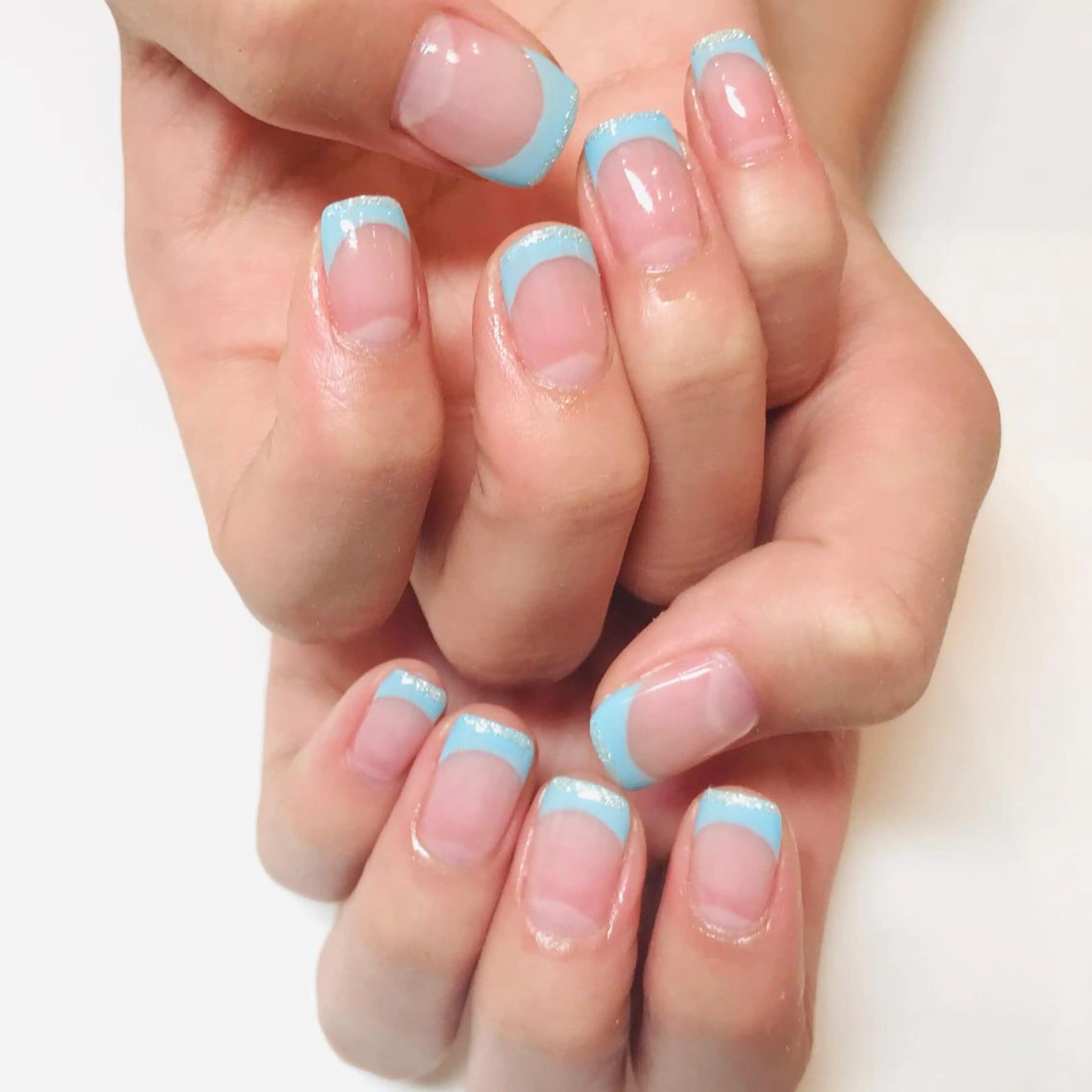 ネイル フレンチネイル スクエアネイル ハンドネイル Yukako. Nのネイルデザイン