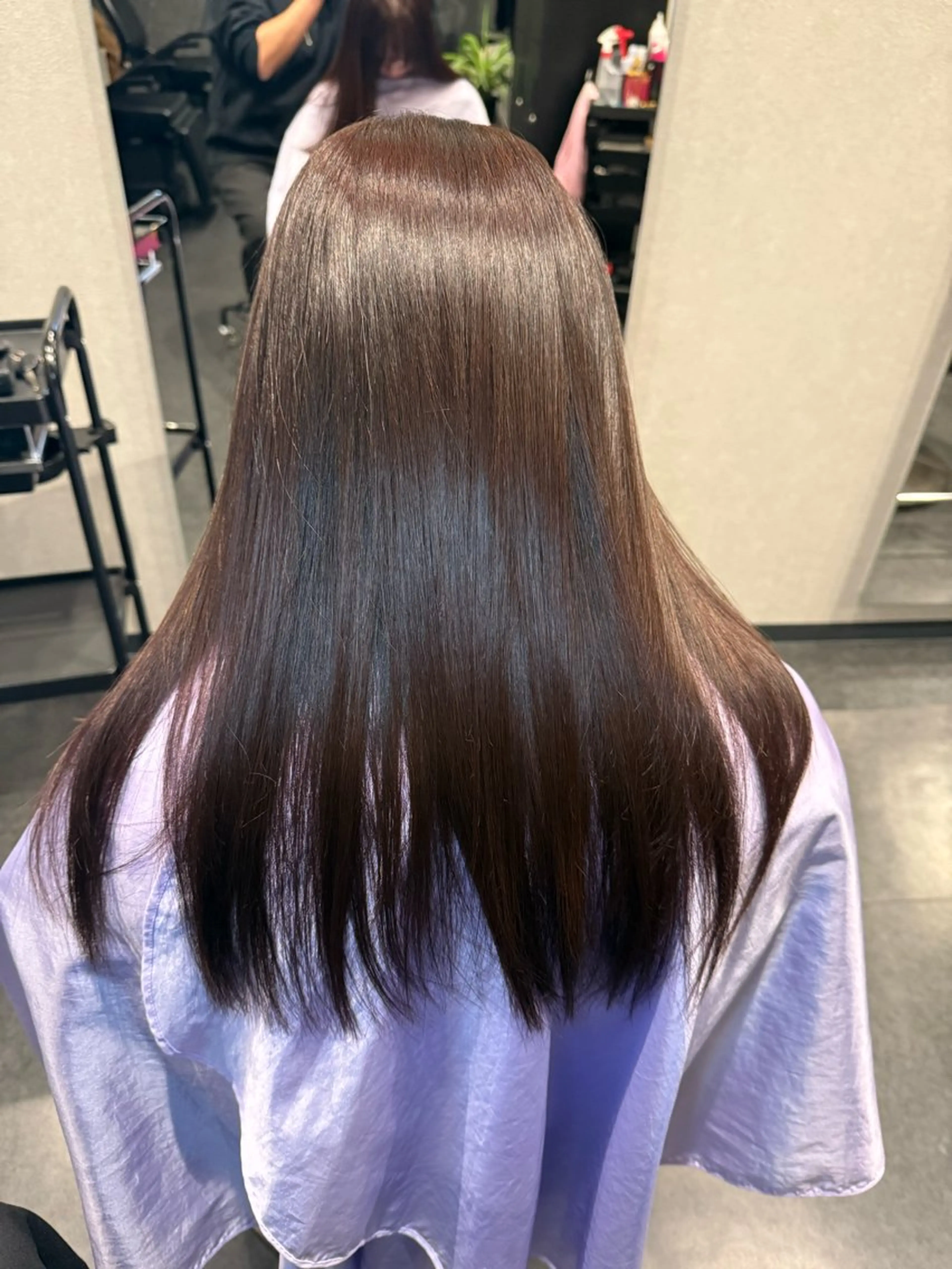 セミロング 髪質改善⚡️カラー 🍀武久 誠🍀のヘアスタイル