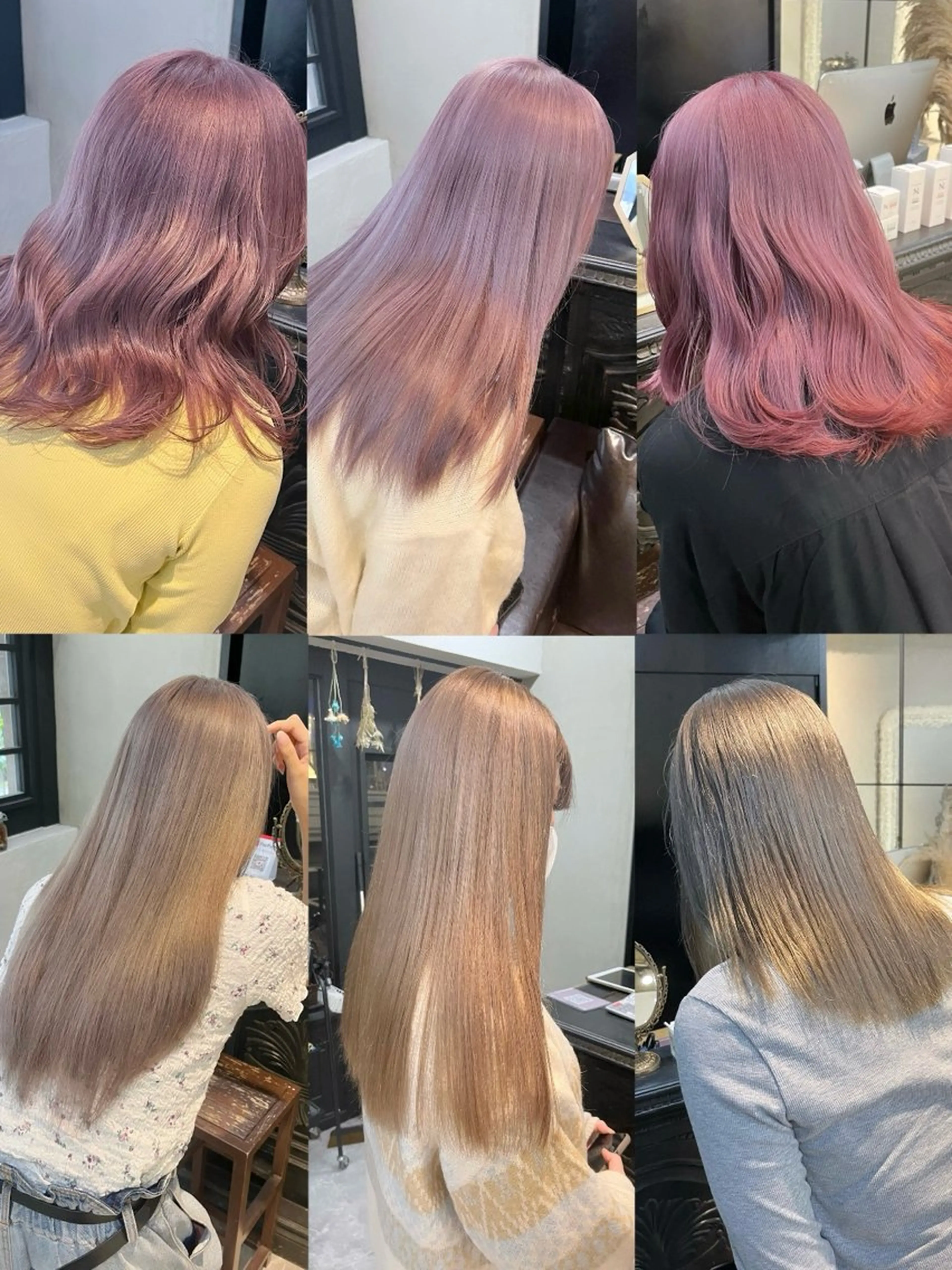 カラー ベージュカラー ブリーチ ピンクカラー ブリーチなしダブルカ ラー🩶manamiのヘアスタイル