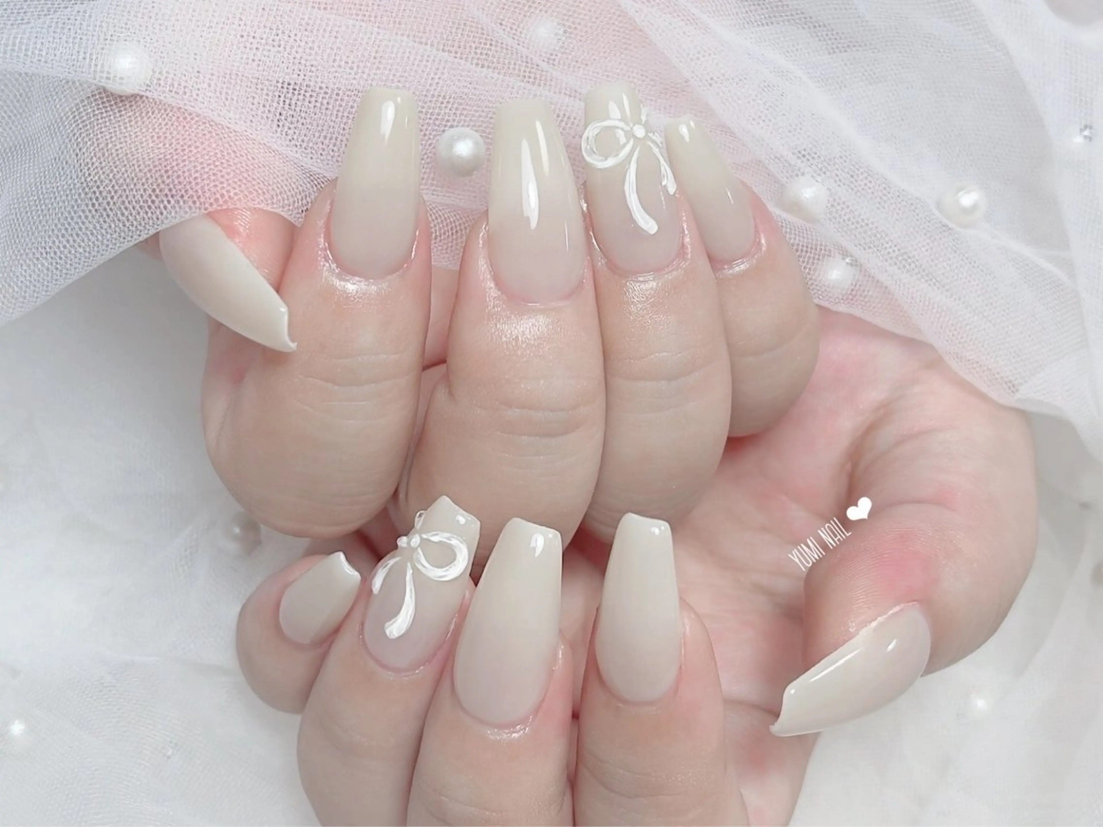 ネイル 𝐲𝐮𝐦𝐢🎀 長さ出しデザイン専門のネイルデザイン