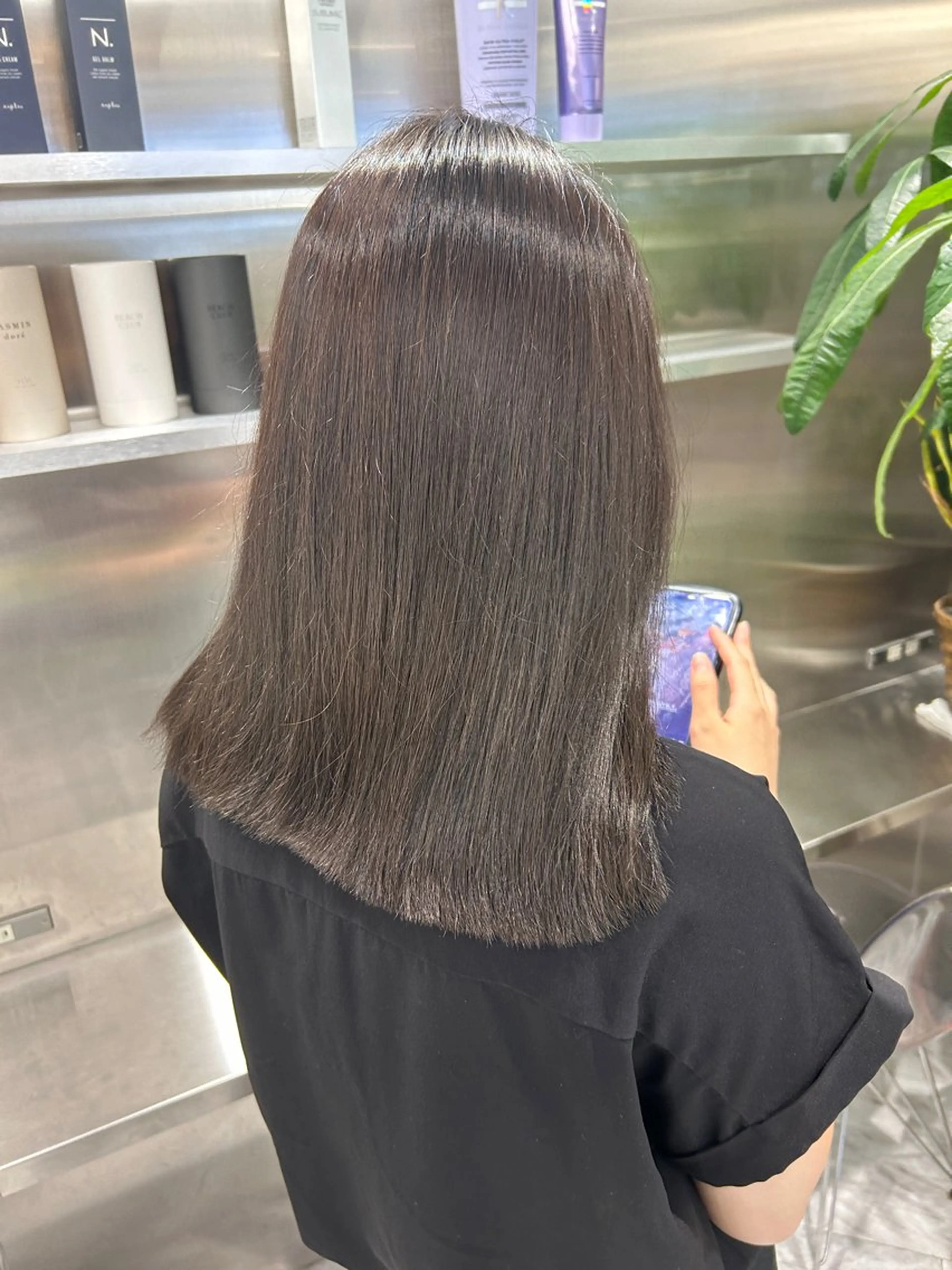 ミディアム カラー カット 冬っぽカラー/ マツエク/ゆきなのマツエク・マツパデザイン