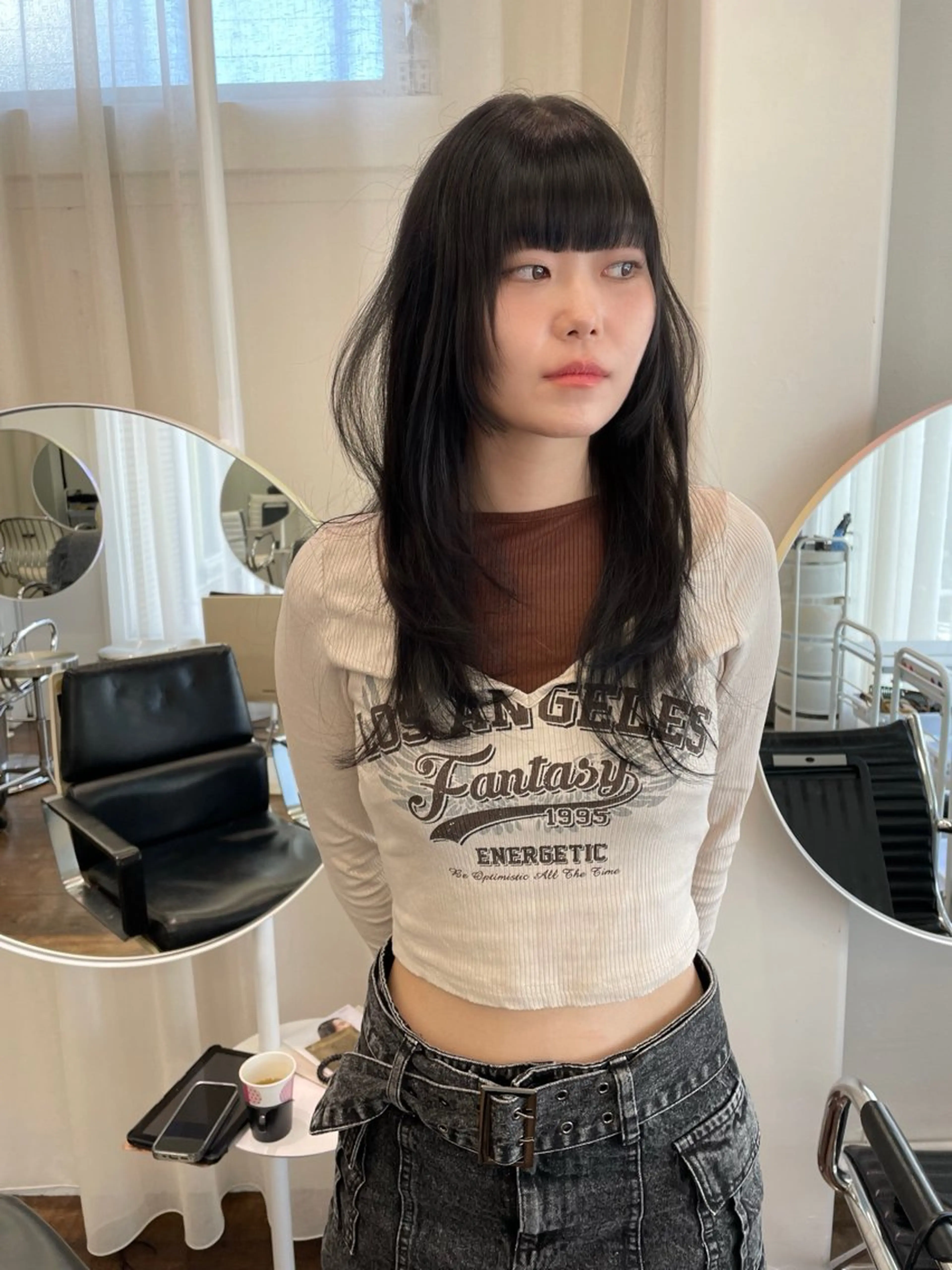 ロング カラー レイヤーカット カット ヘアカラー トリートメント レイヤーカット🎀 kanaのヘアスタイル