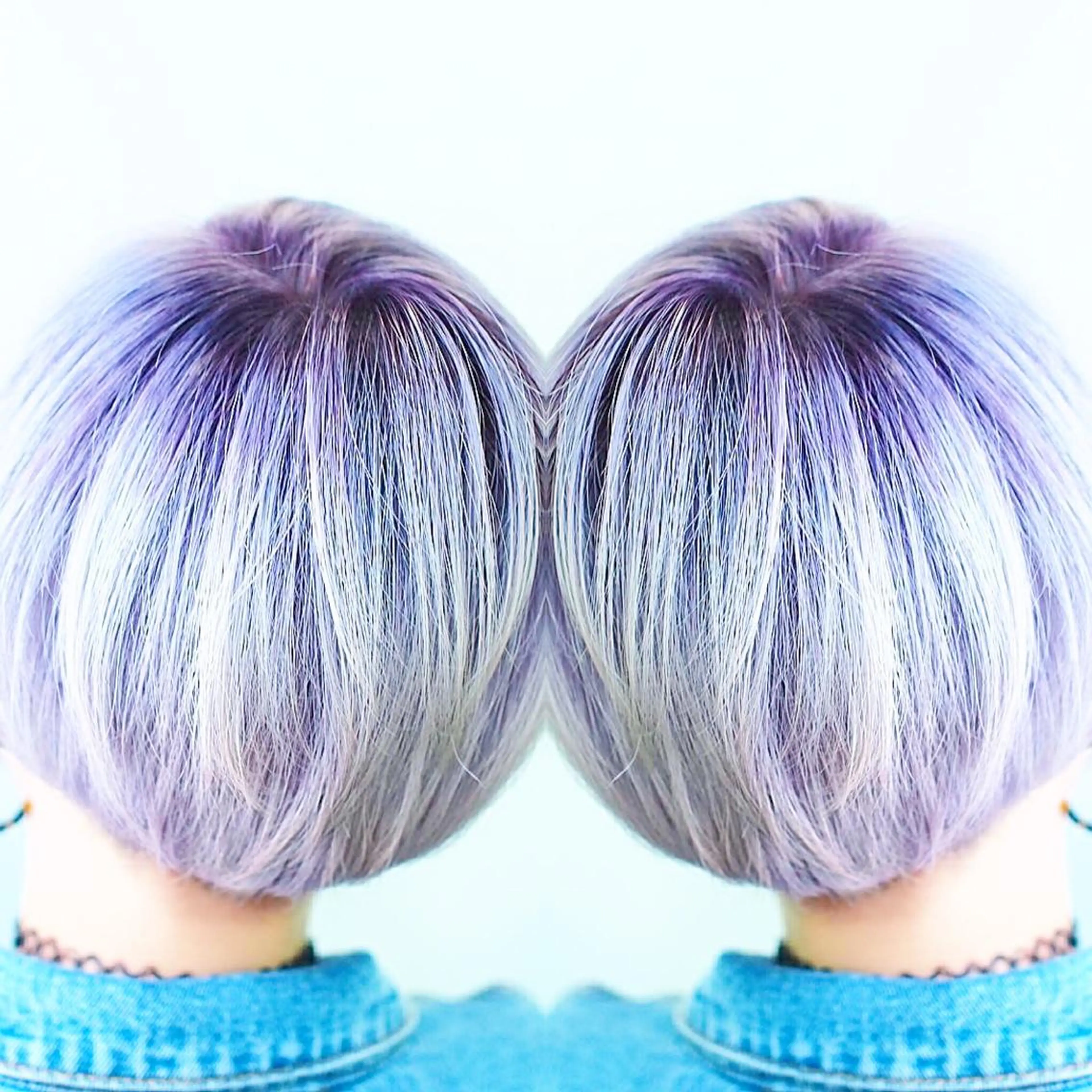 ショート カラー アッシュ バイオレットカラー ホワイトアッシュ 及川シゲル 髪質改善講師のヘアスタイル