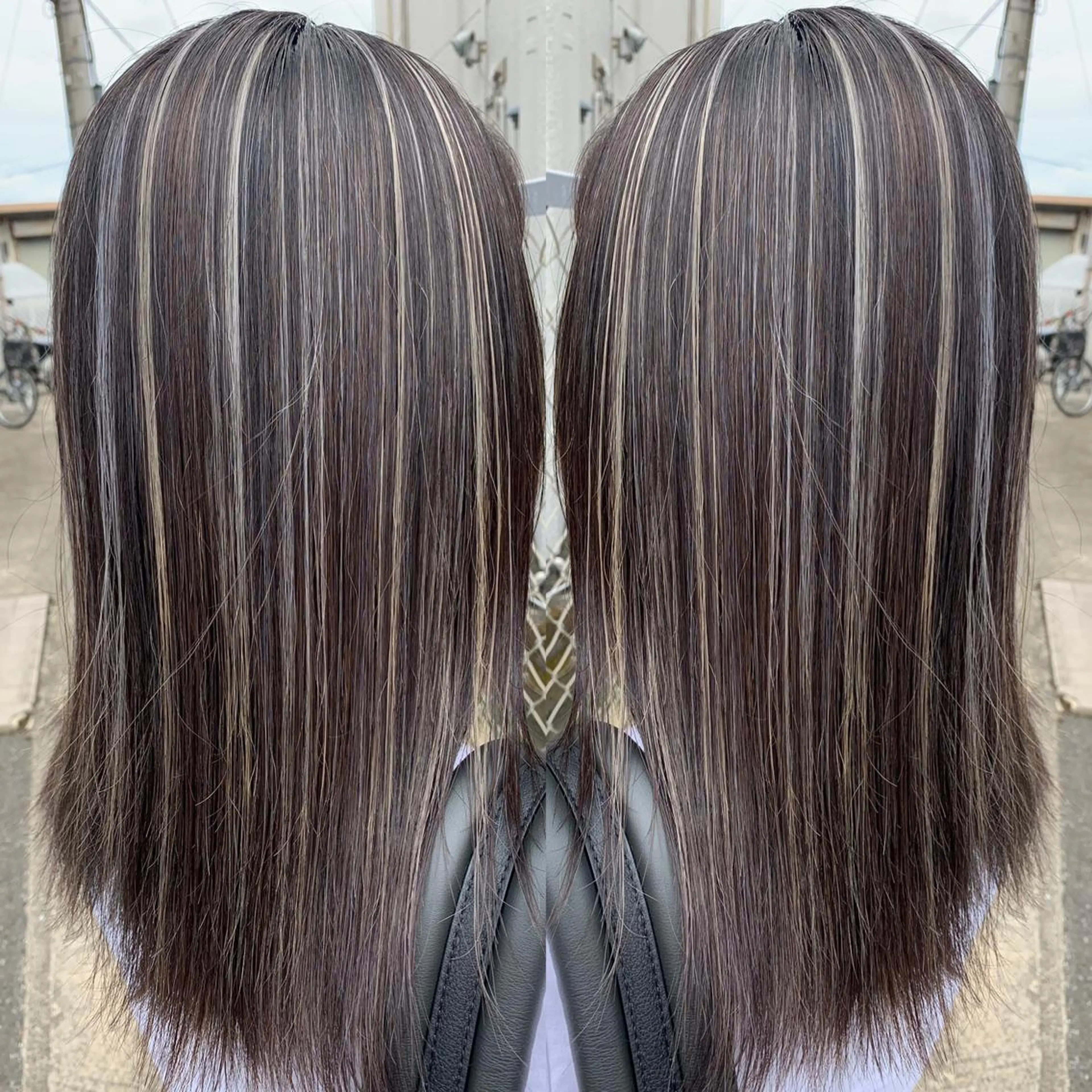 セミロング カラー ハイライトカラー ハイライト MIL心斎橋所属・Clair クレアのヘアスタイル