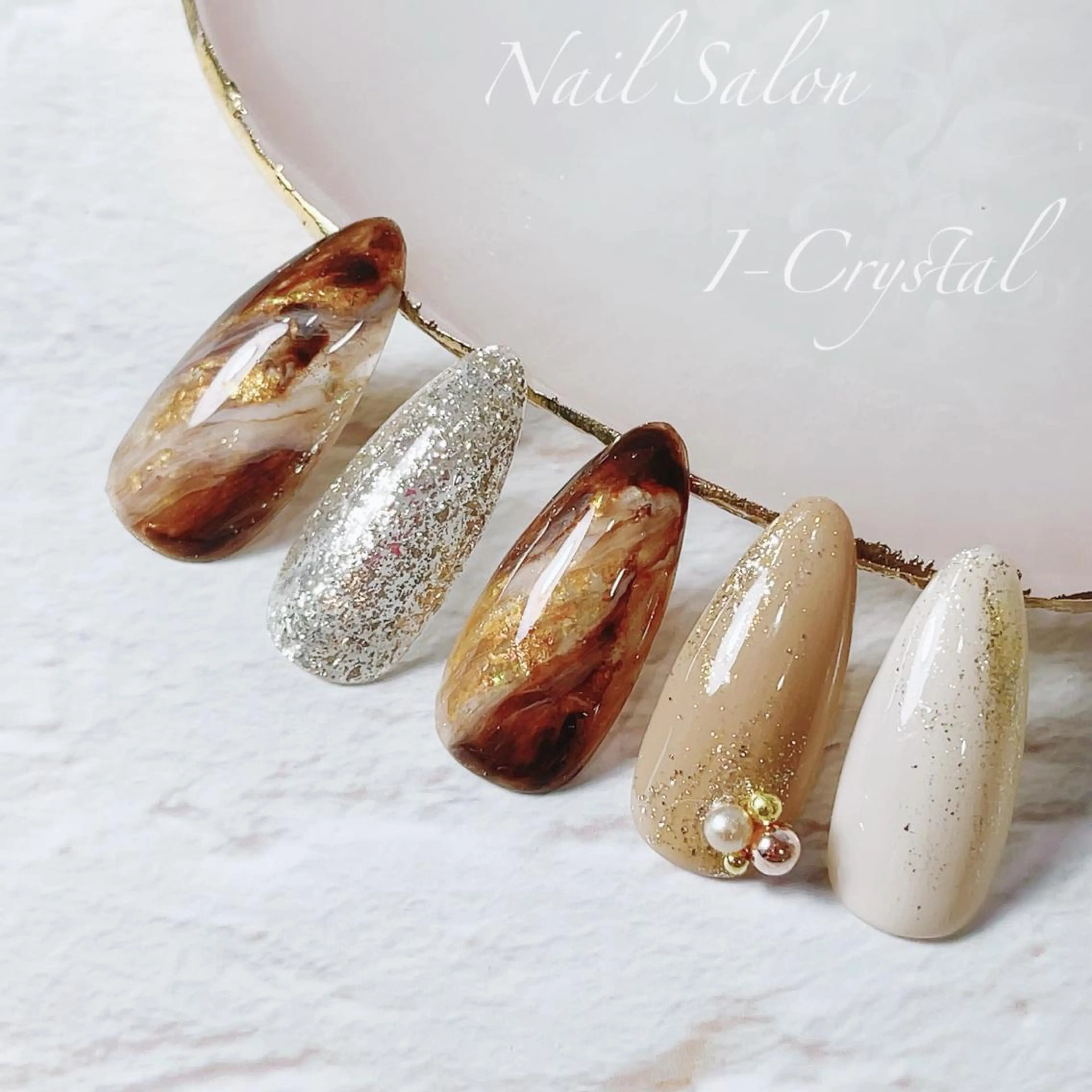 ネイル ニュアンスネイル バレンタイン 冬ネイル クリスマス NailSalon  I-Crystal所属・中村 郁美のネイルデザイン