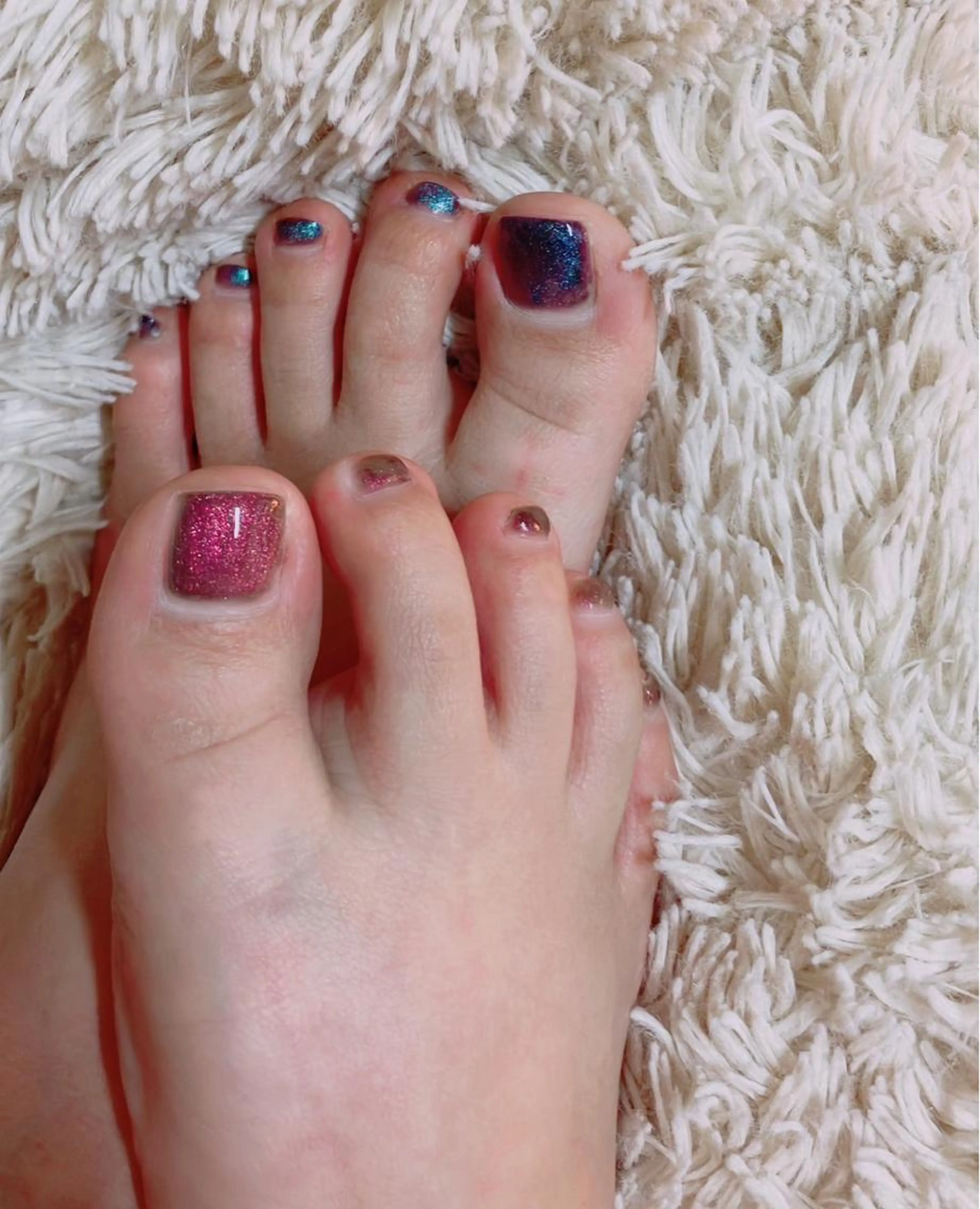 フットネイル【オフなし】❤︎デザインカラー❤︎の写真