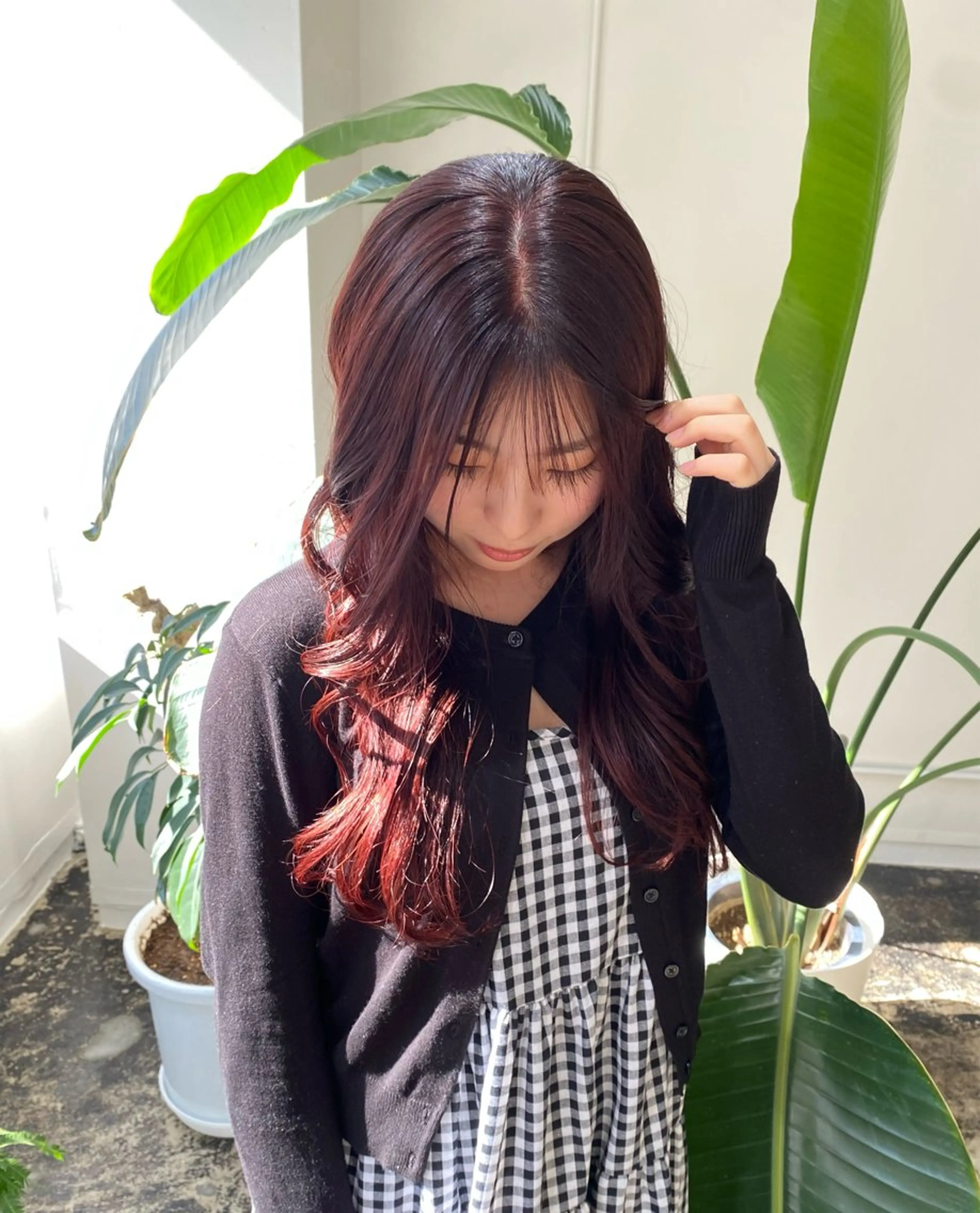 ロング ヘアカラー ササノ セナのヘアスタイル