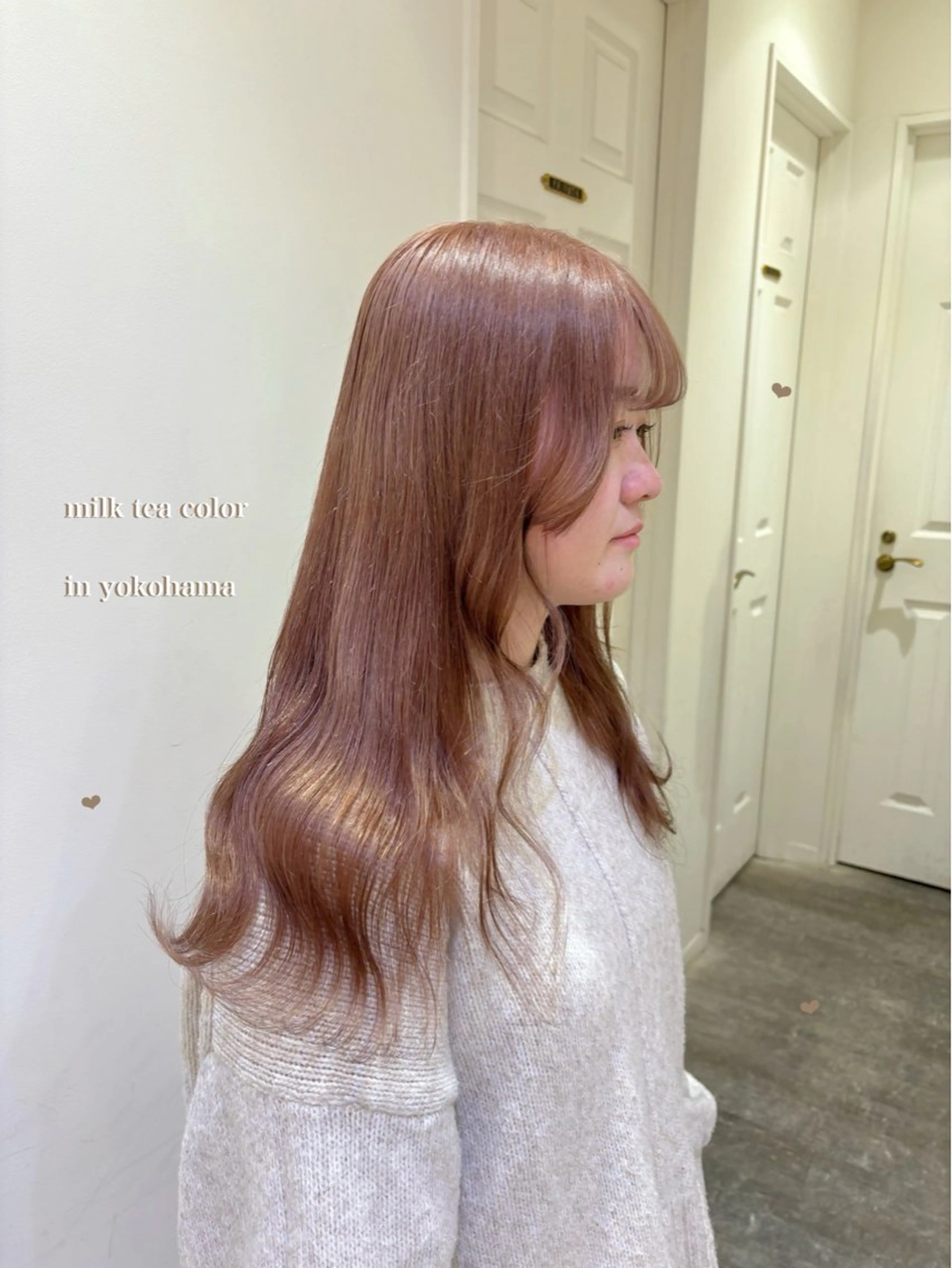 セミロング カラー ベージュカラー ブリーチ 透明感カラー ハイトーンカラー ミルクティーベージュ ヘアカラー エクステ/ハイトーン 🐏☁️miminaのヘアスタイル