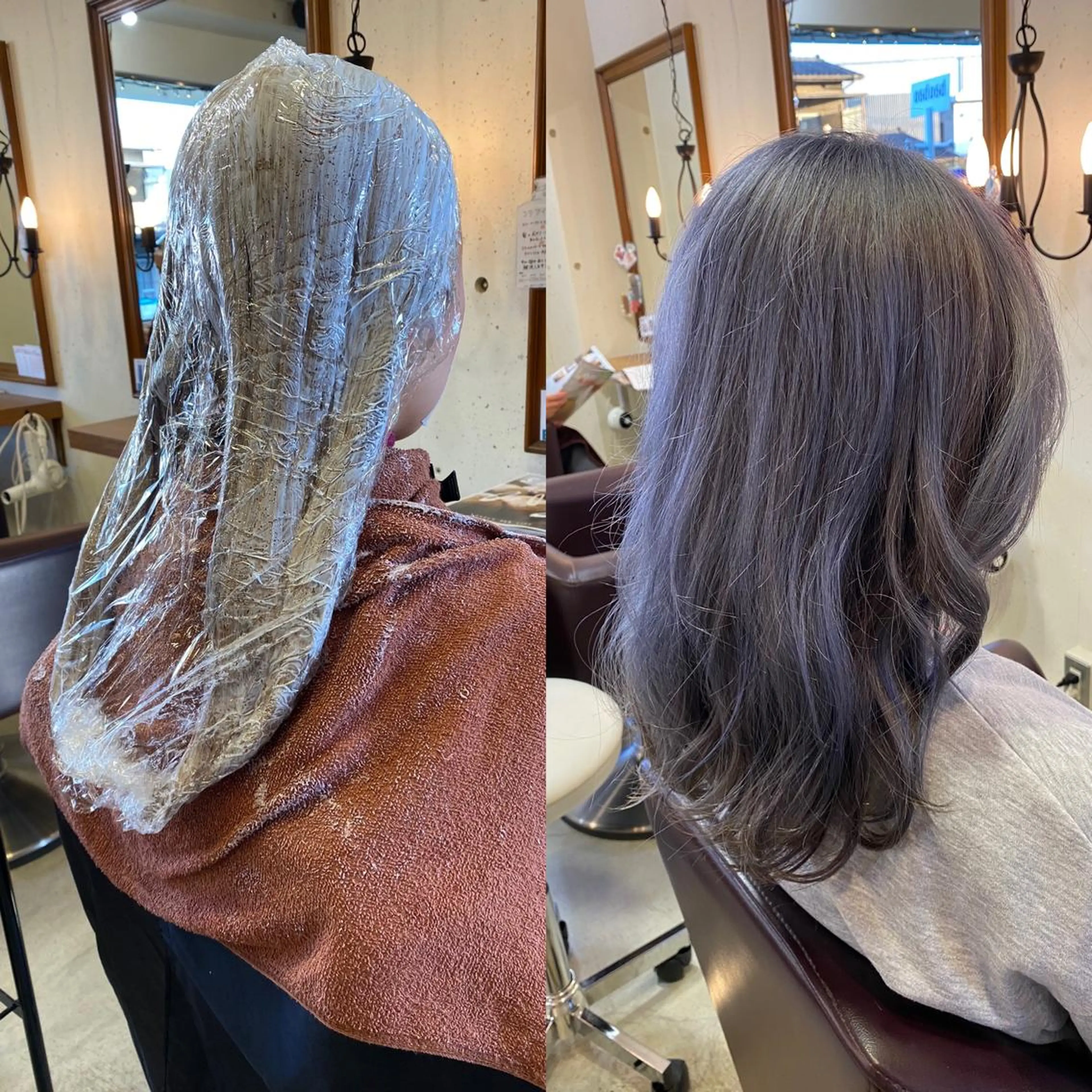 ロング カラー ヘアアレンジ アッシュ ブリーチ シルバー カット ヘアカラー SALOWIN京都河原町Suite店所属・外国人風レイヤー/ ハイトーンSHUのヘアスタイル