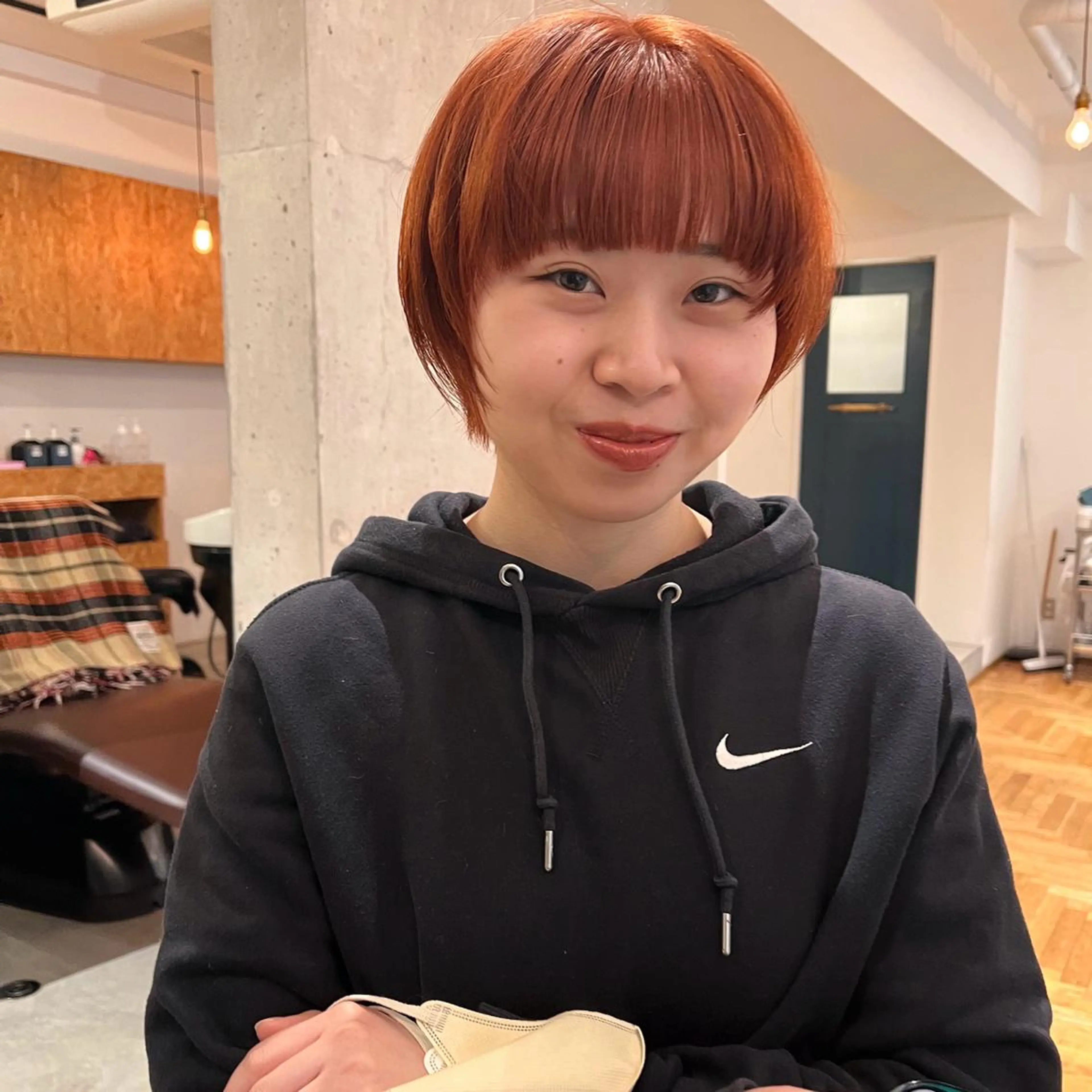 ショート カラー ブリーチ 暖色/パーマ 🌼クニトウメイのヘアスタイル