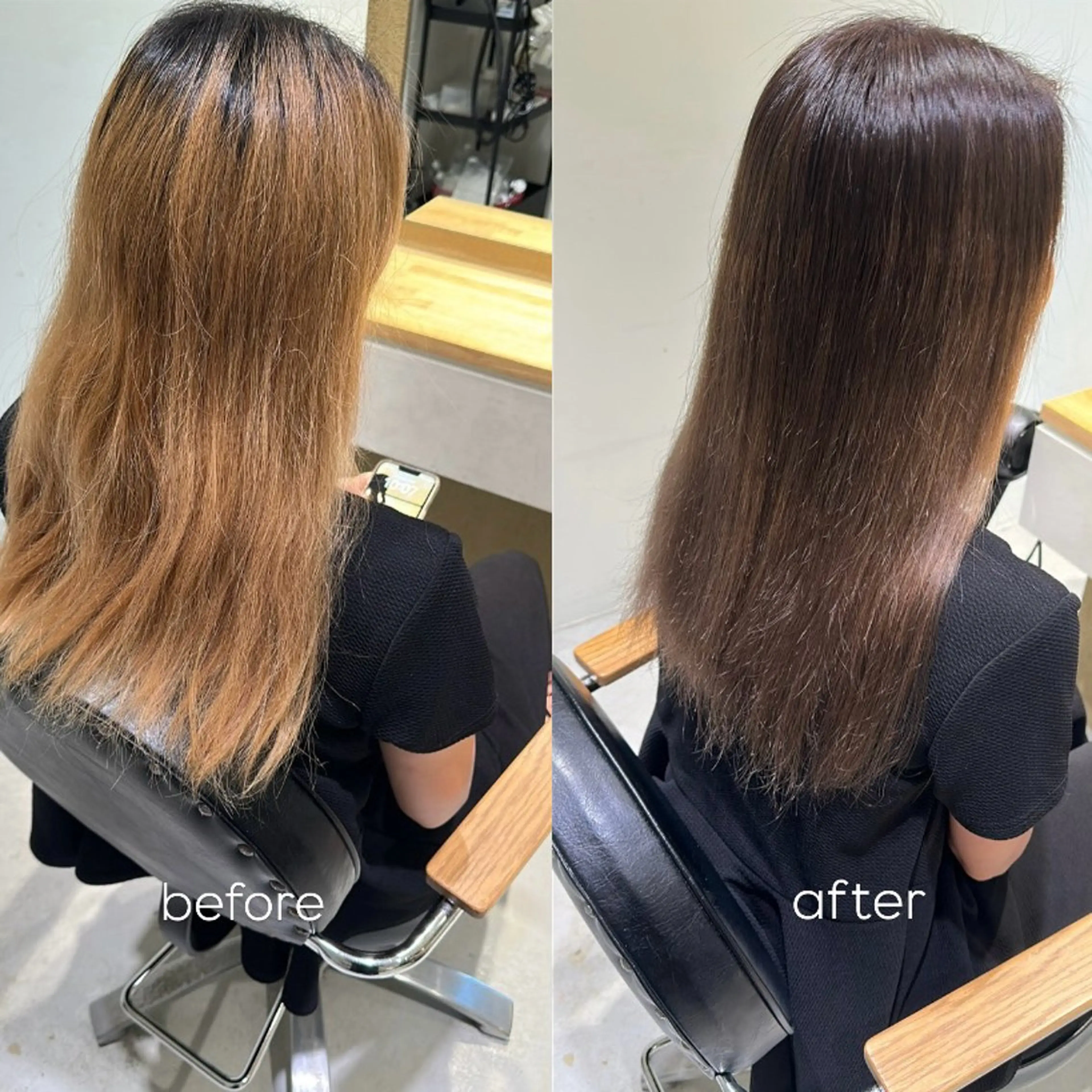 ロング 縮毛矯正 ツヤ感/透明感カラー /蟹江/harunaのヘアスタイル