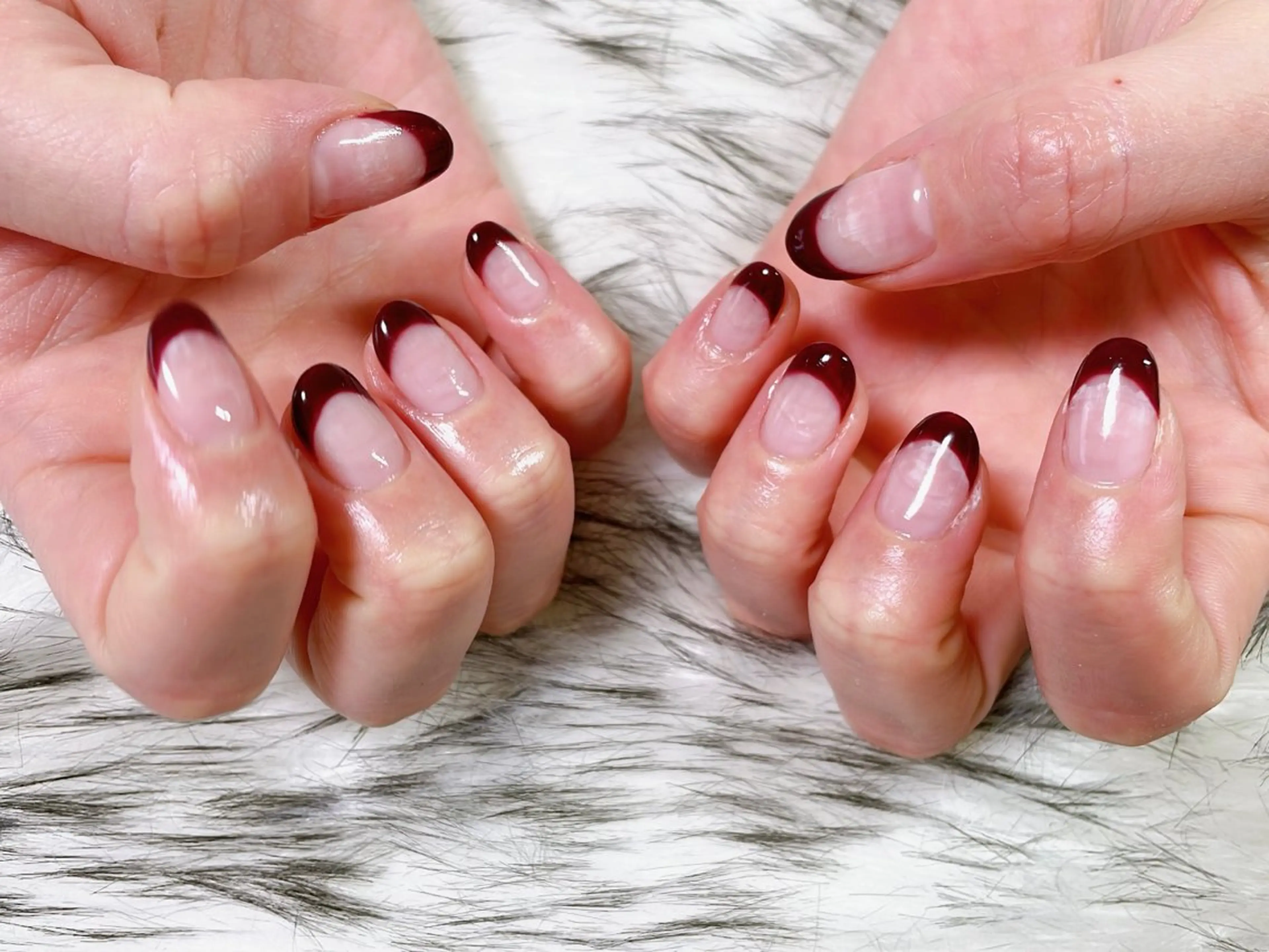 ネイル オーロラネイル フットネイル フレンチネイル ジェルネイル 韓国ネイル ハンドネイル kiki nail 二子玉川のネイルデザイン