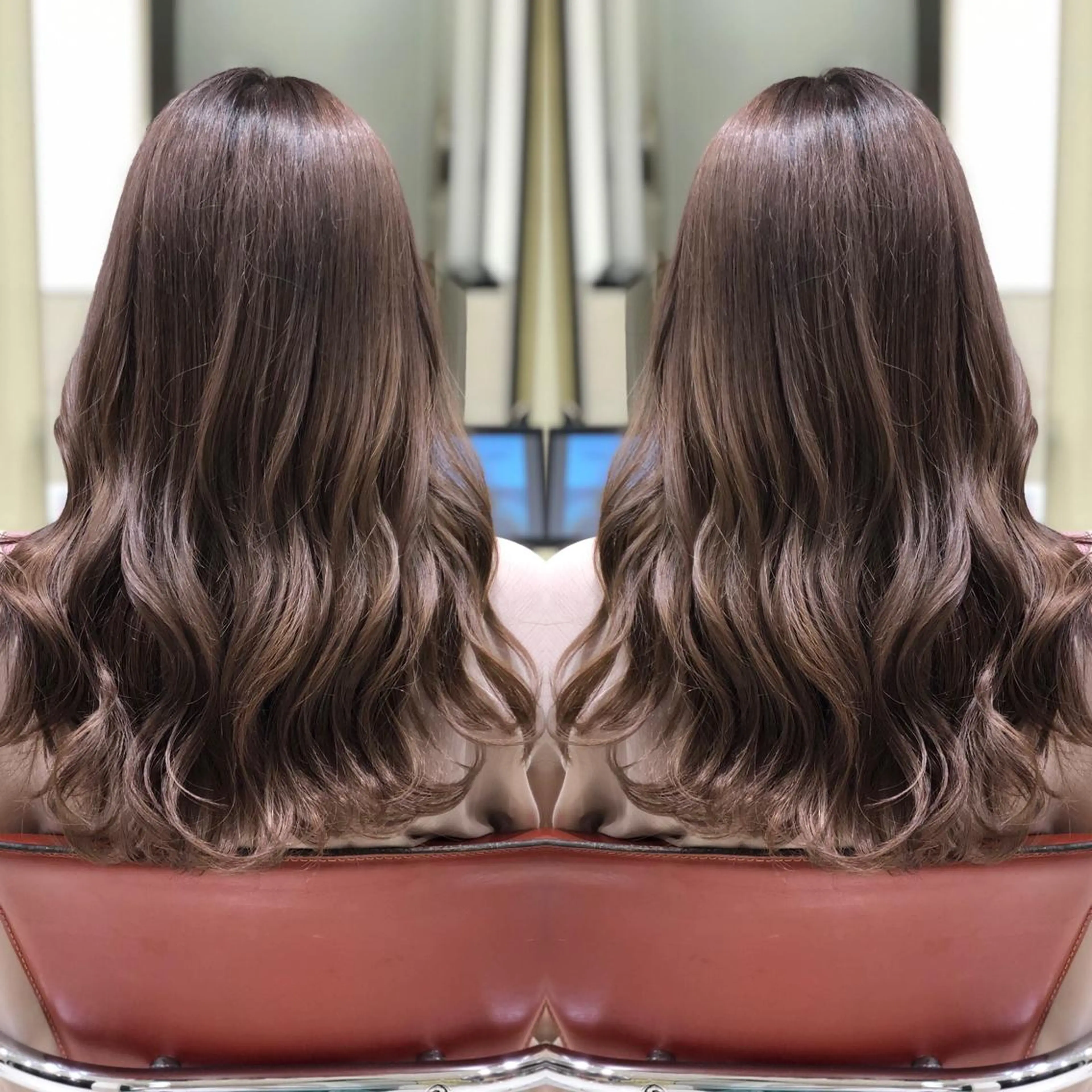 ミディアム カット ヘアカラー Y Uのヘアスタイル