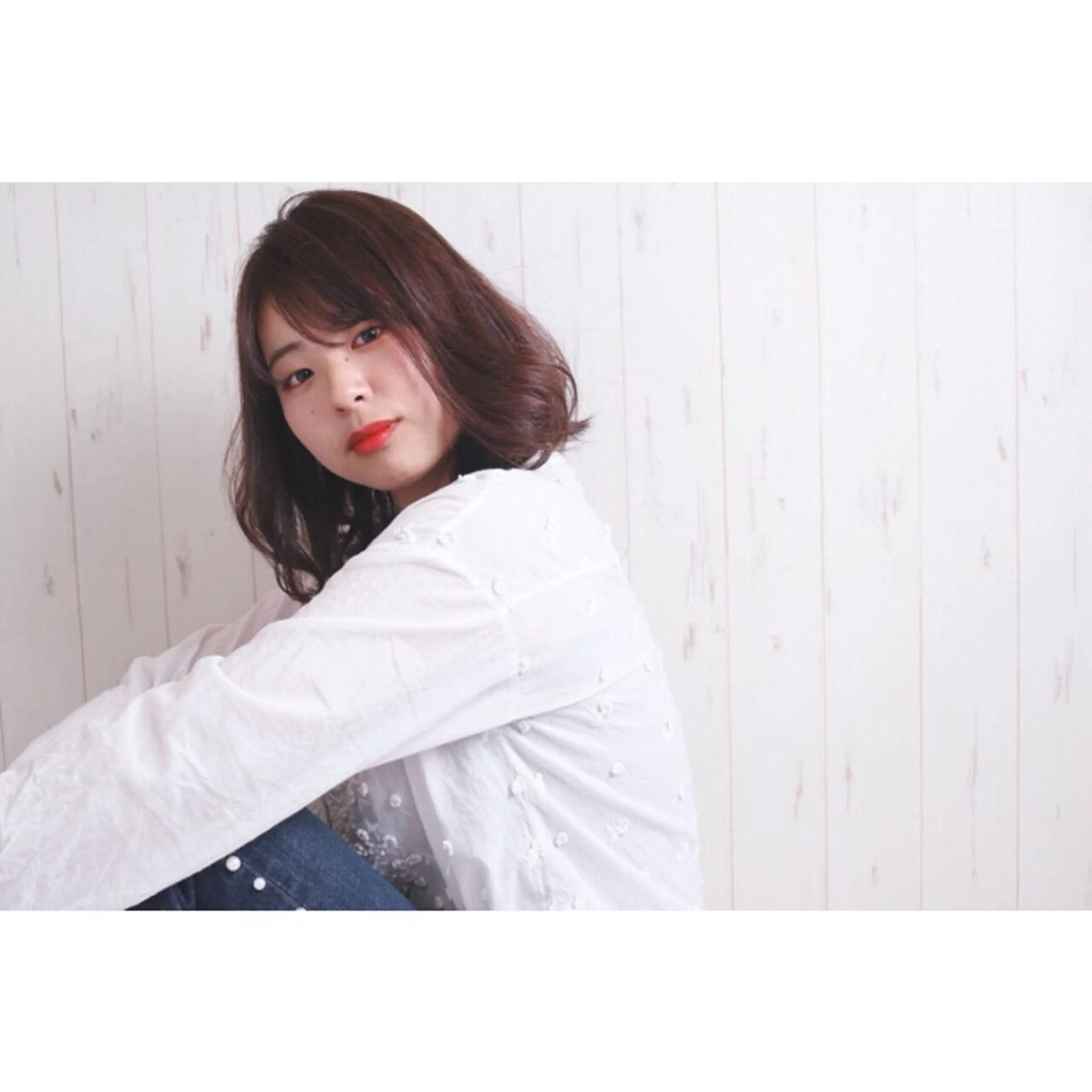 ミディアム カラー ボブ KAIzen. tomoのヘアスタイル