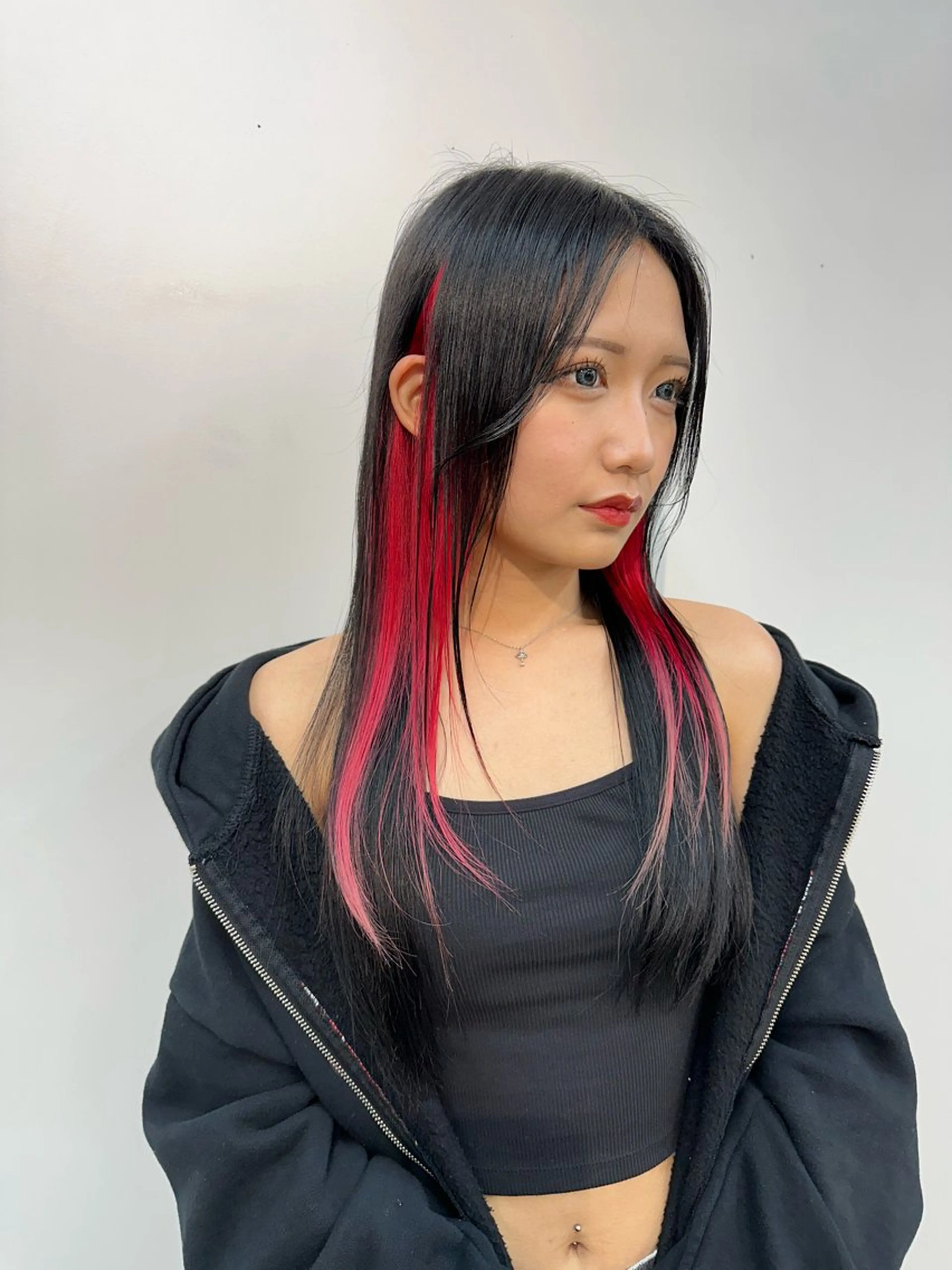 カラー インナーカラー RIN パーマ/暖色カラーのヘアスタイル