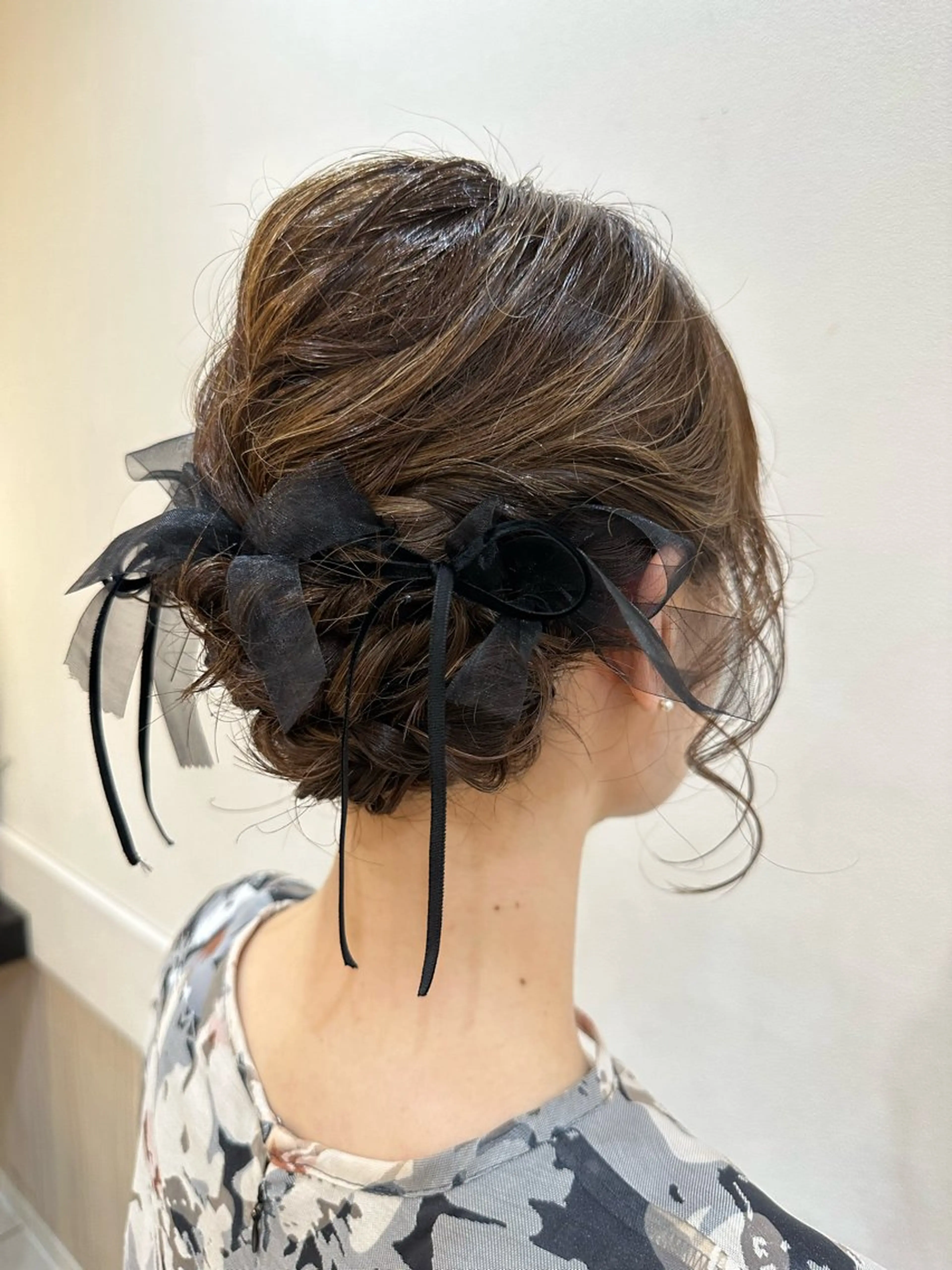 ヘアアレンジ 内田温子大人女性 ハイライト、ボブのヘアスタイル