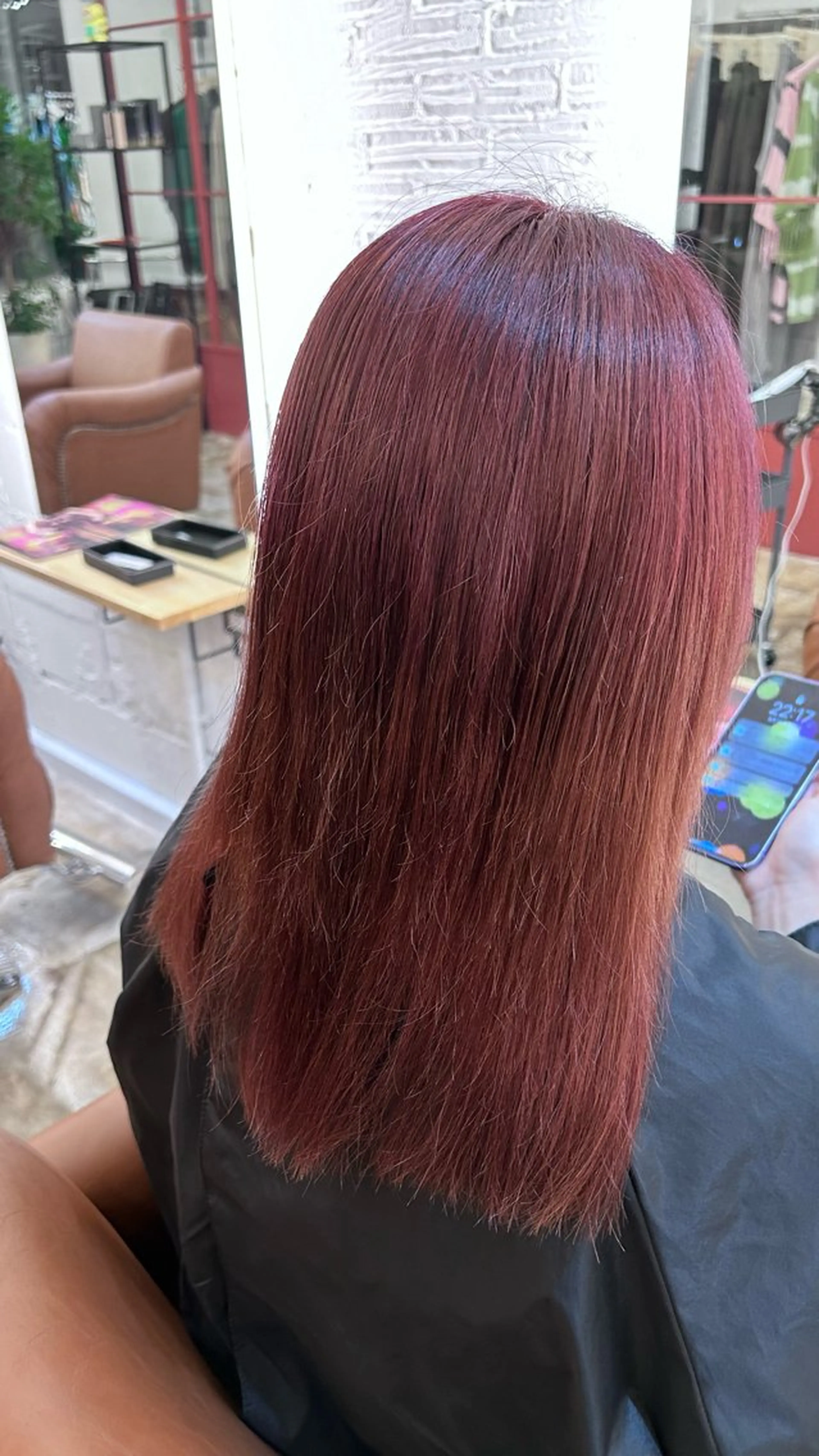 ロング カラー ブラウンカラー レッドカラー レッドブラウン AMBERGLEAM Hair&Cloth Yoga所属・Ryo☘縮毛矯正/ メンズ/ブリーチ/のヘアスタイル