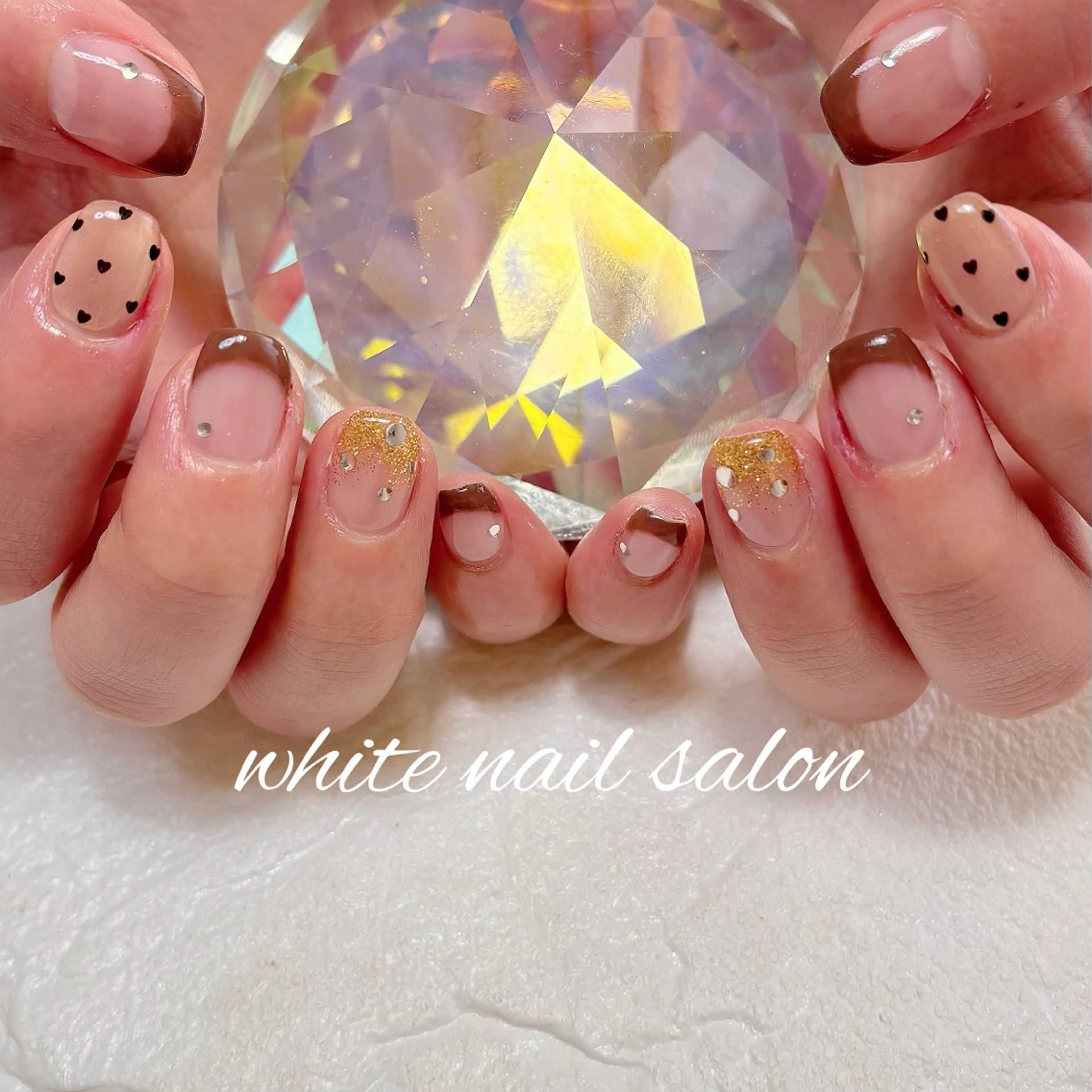ネイル フットネイル ラメ(グリッター) ハンドネイル white nail salonのネイルデザイン