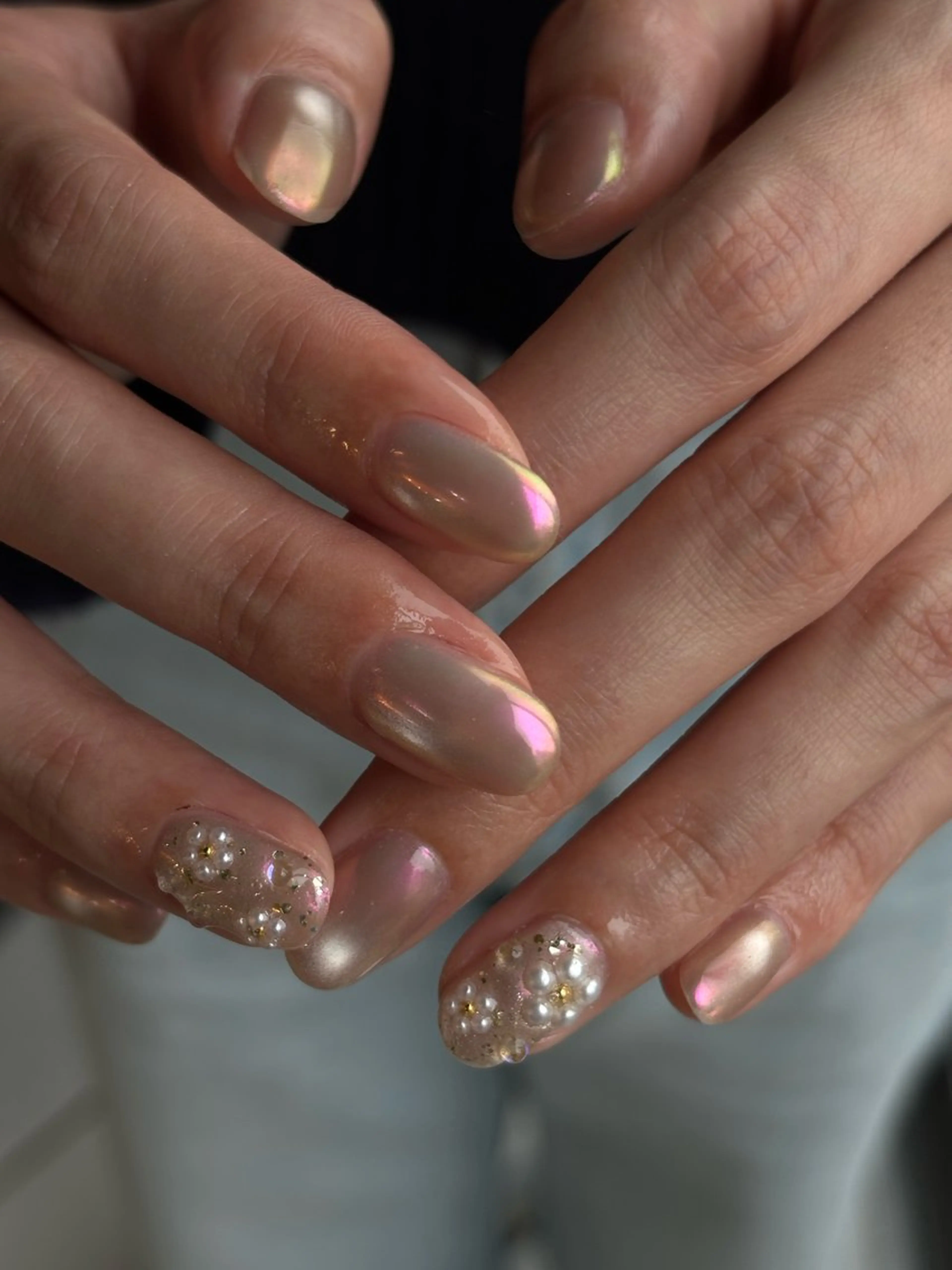 ネイル オーロラネイル マグネットネイル ハンドネイル nuu  栄所属・早川 里奈のネイルデザイン