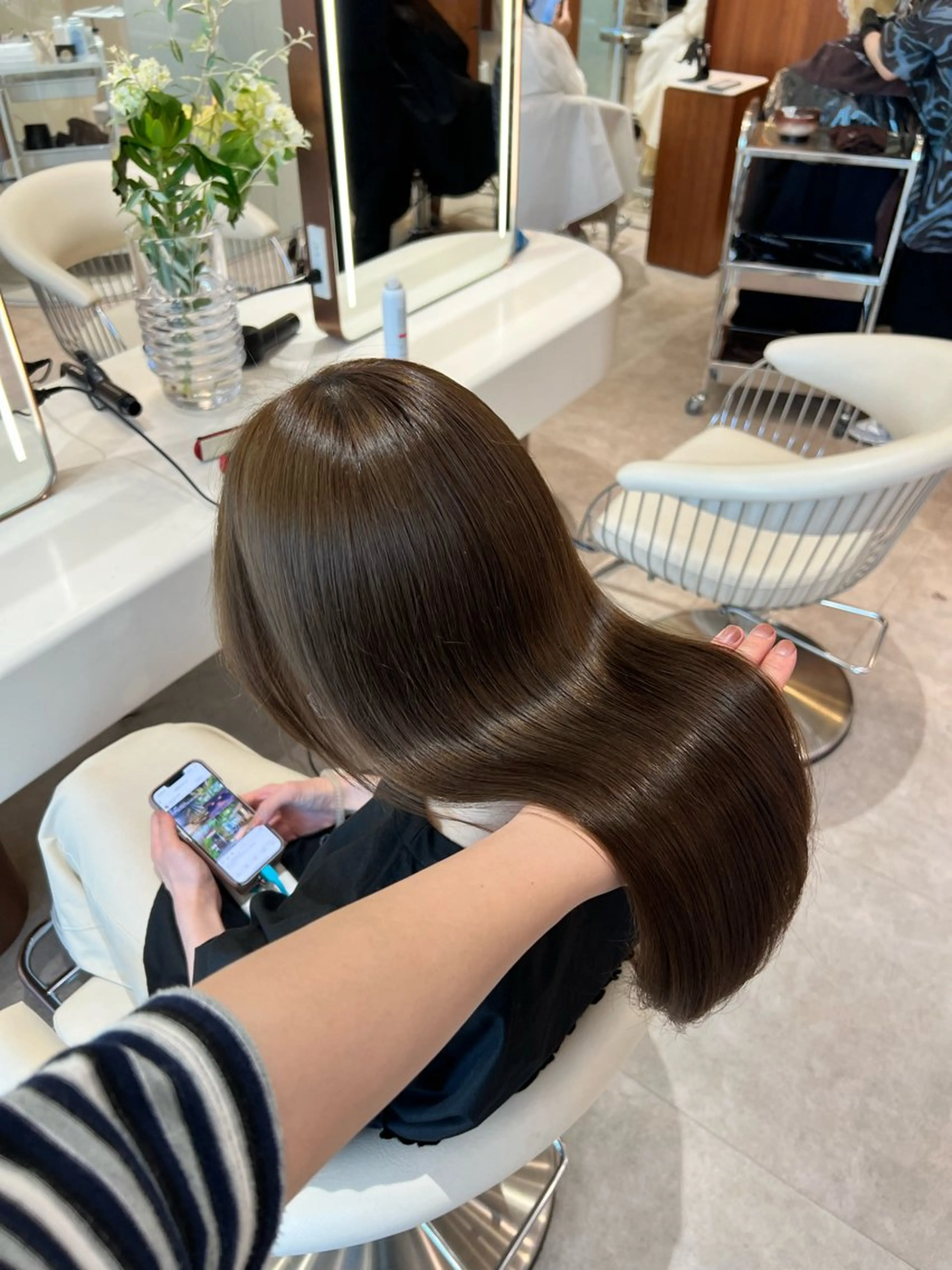 ミディアム カラー ✨髪質改善 縮毛矯正 艶髪 立川 コウキ✨のヘアスタイル