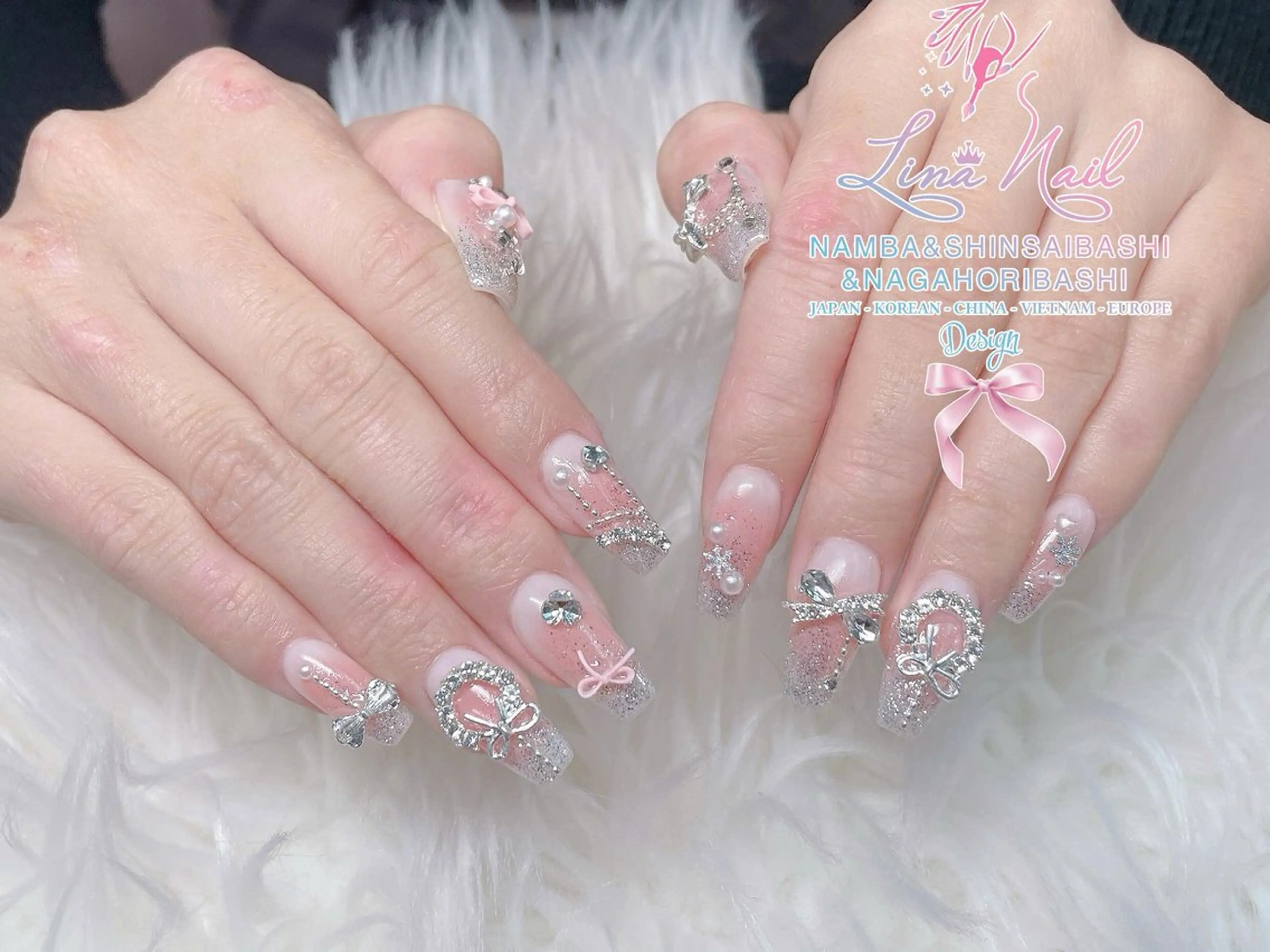 ネイル チークネイル 桜ネイル フラッシュネイル フットネイル ジェルネイル ７９LINA NAIL 心斎橋店所属・リナネイル アメ村心斎橋店のネイルデザイン