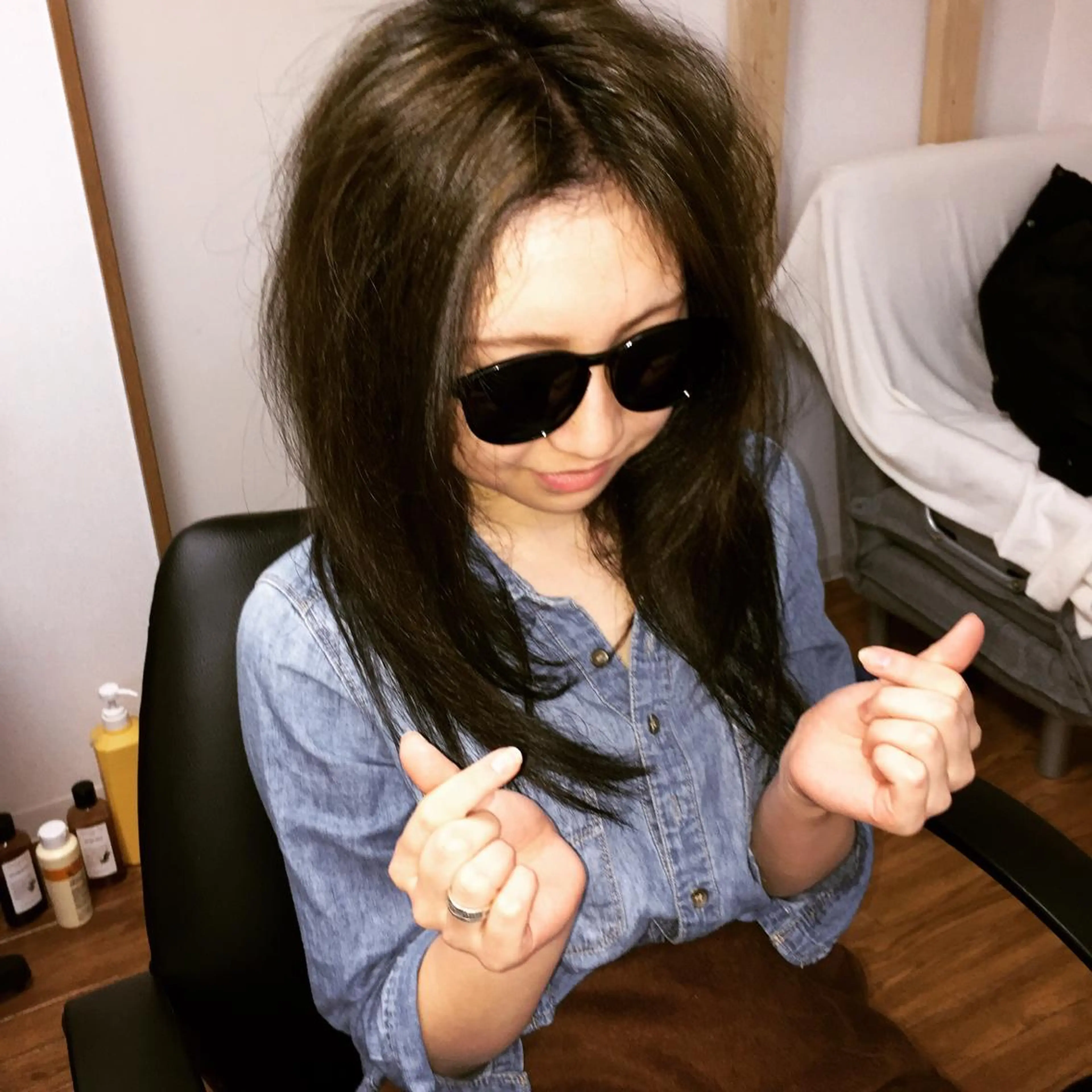 セミロング カラー セミロングパーマ ブリーチ ブラウンカラー じょん 。のヘアスタイル