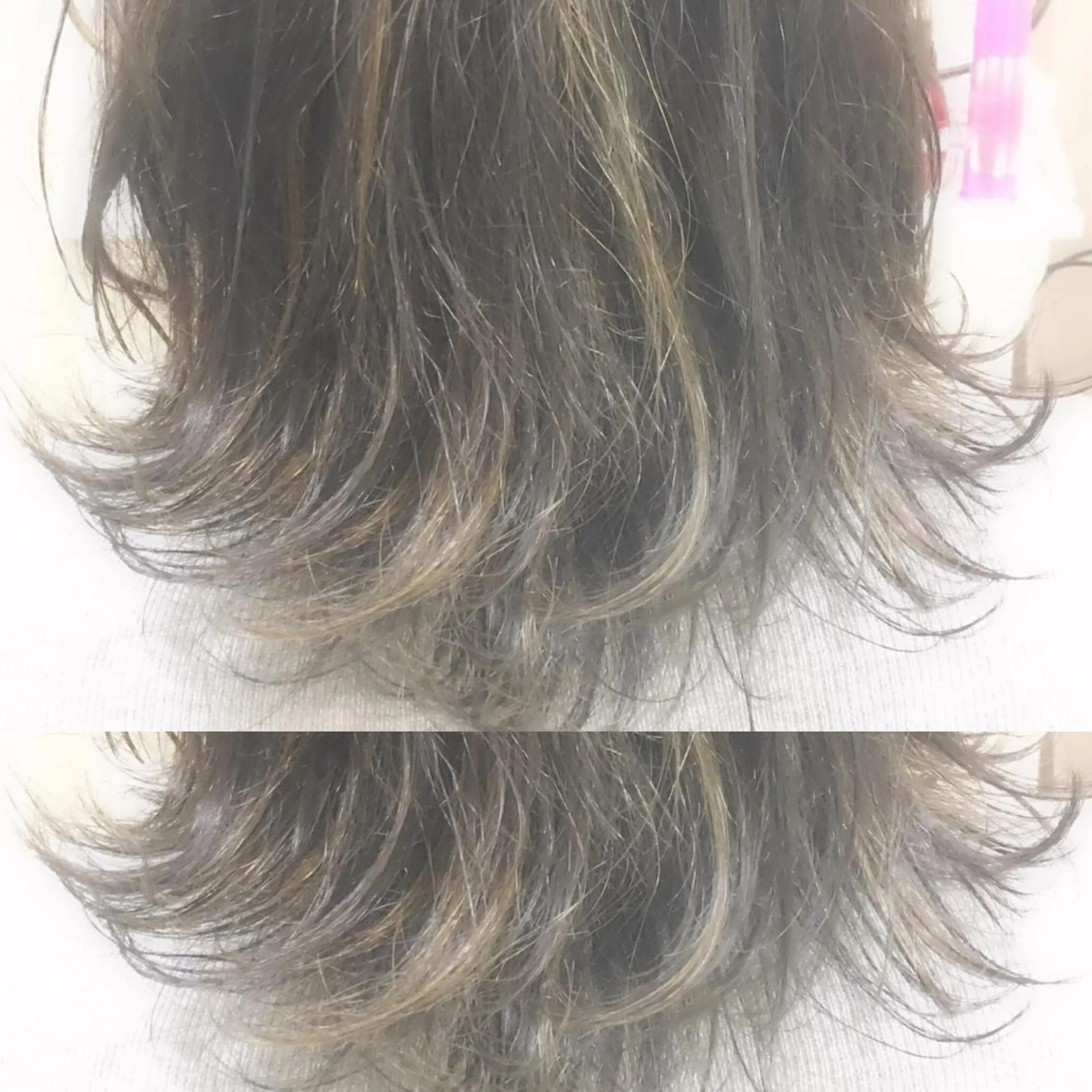 ミディアム カラー アッシュ アッシュグレー グラデーションカラー ハイライトカラー オレンジ RUMéL 🌙YUIのマツエク・マツパデザイン