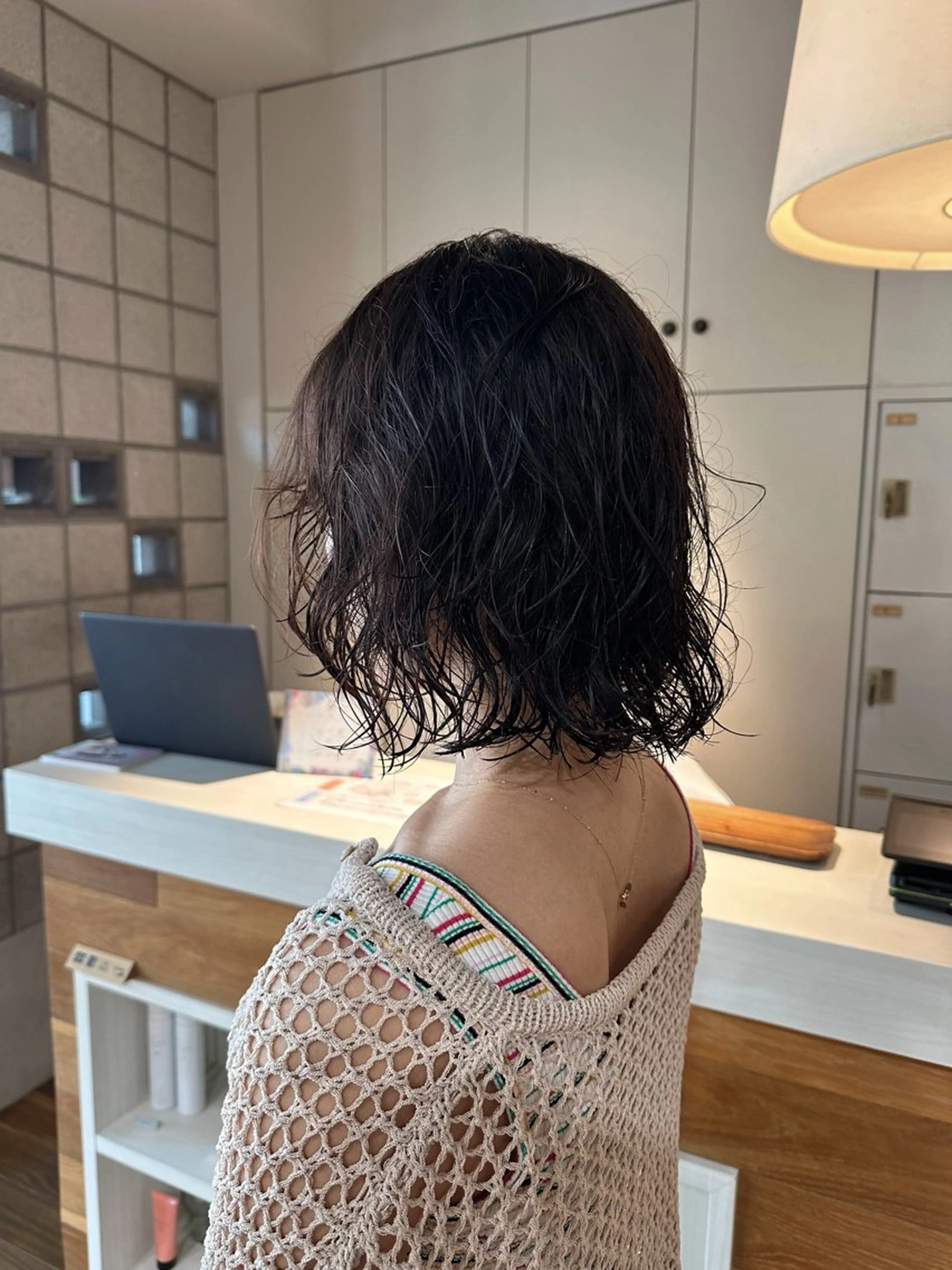 ミディアム パーマ パーマ 塩澤 榛奈のヘアスタイル