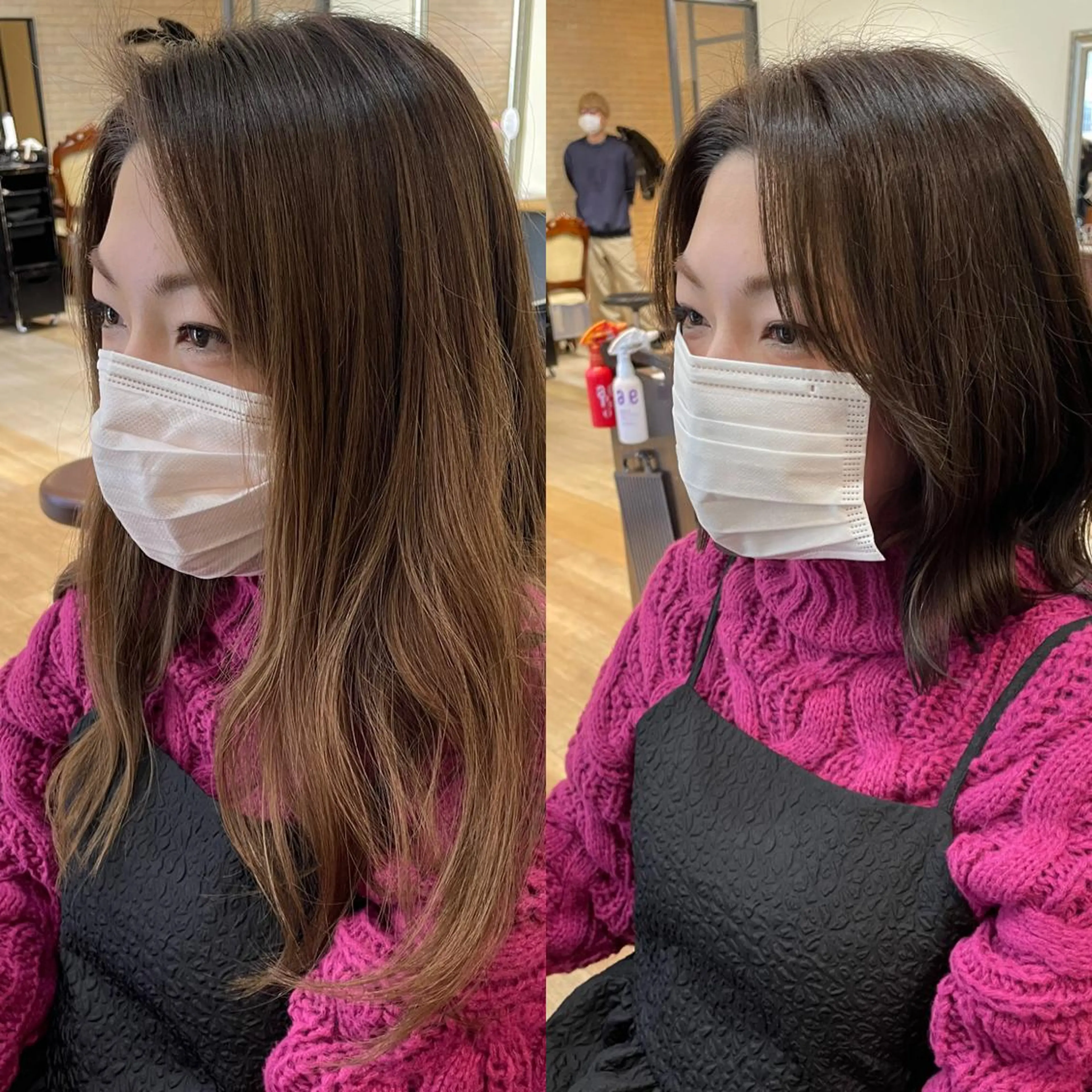 ミディアム 亀川蓮 Agu hairのヘアスタイル