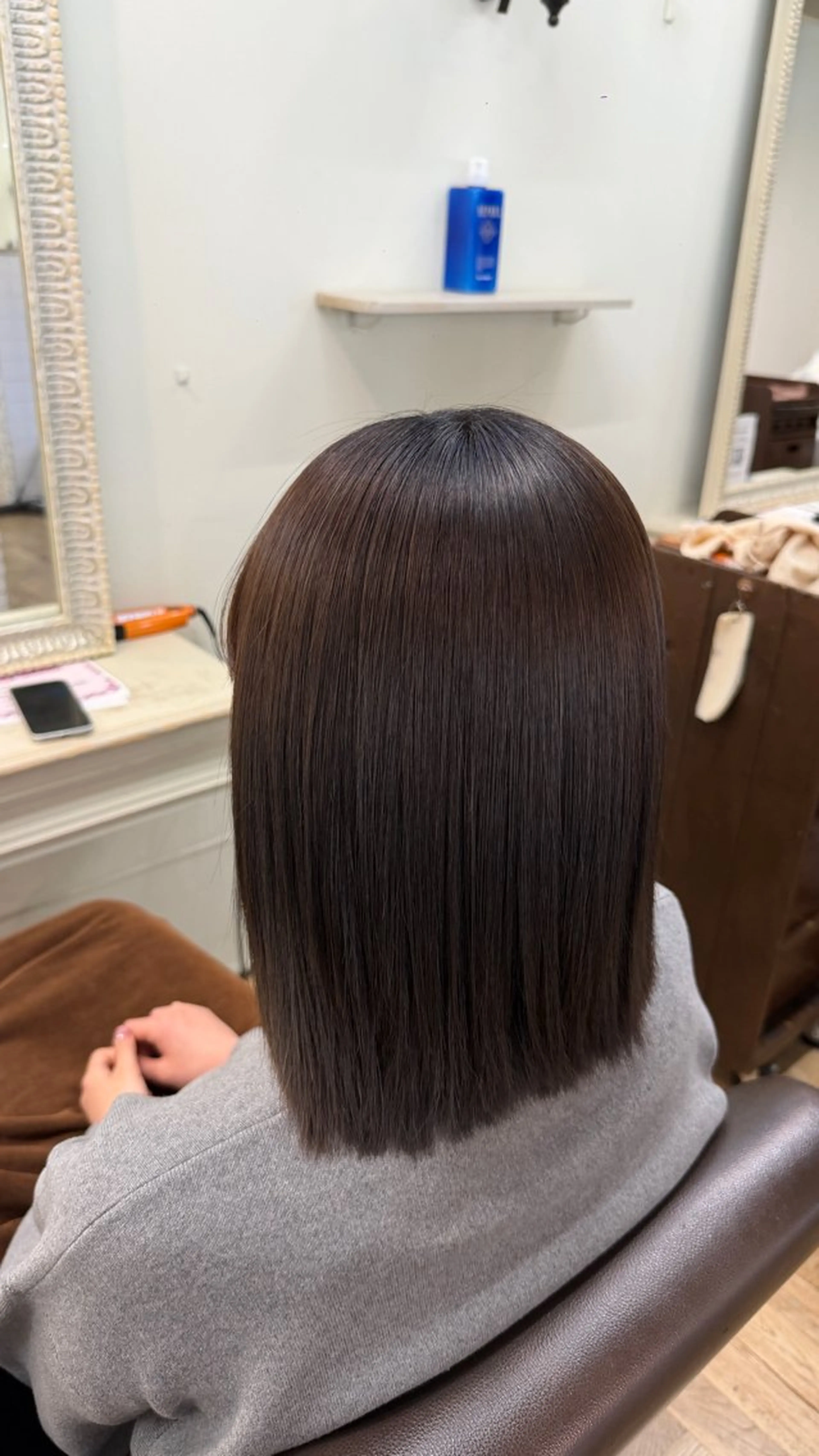 ミディアム 縮毛矯正 縮毛矯正 西村 美月のヘアスタイル