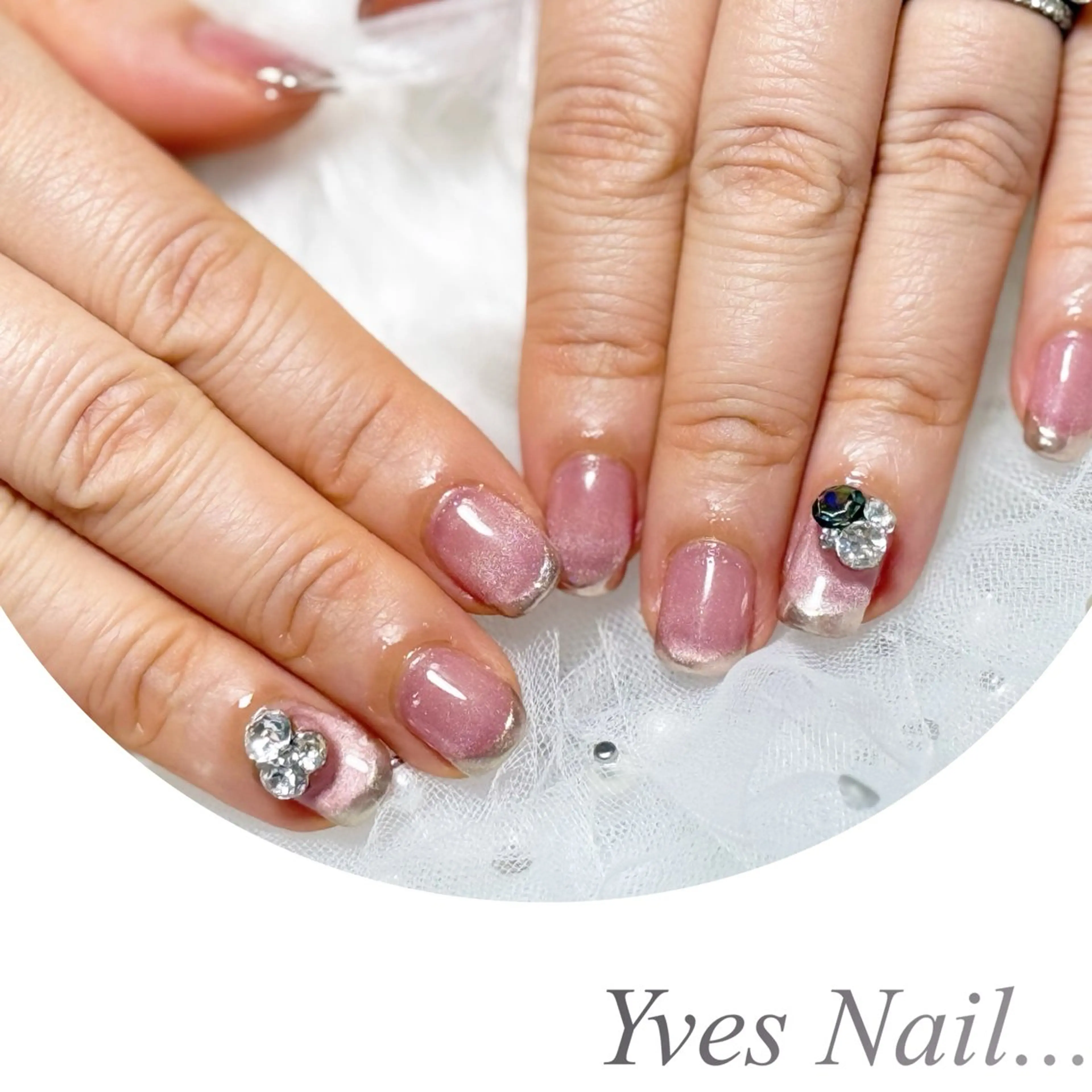 ネイル マグネットネイル ミラーネイル ハンドネイル kanno yのネイルデザイン