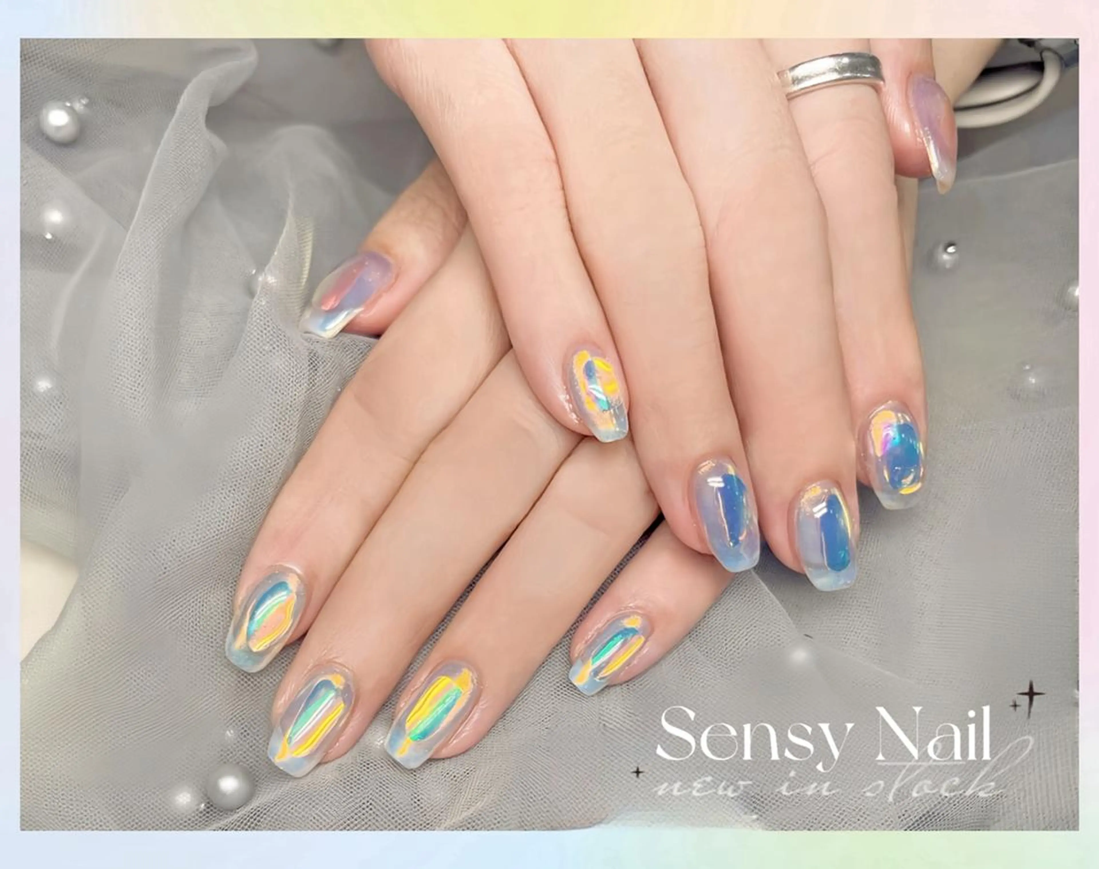 ネイル オーロラネイル ジェルネイル ソフトジェル Sensy ネイル専門店のネイルデザイン