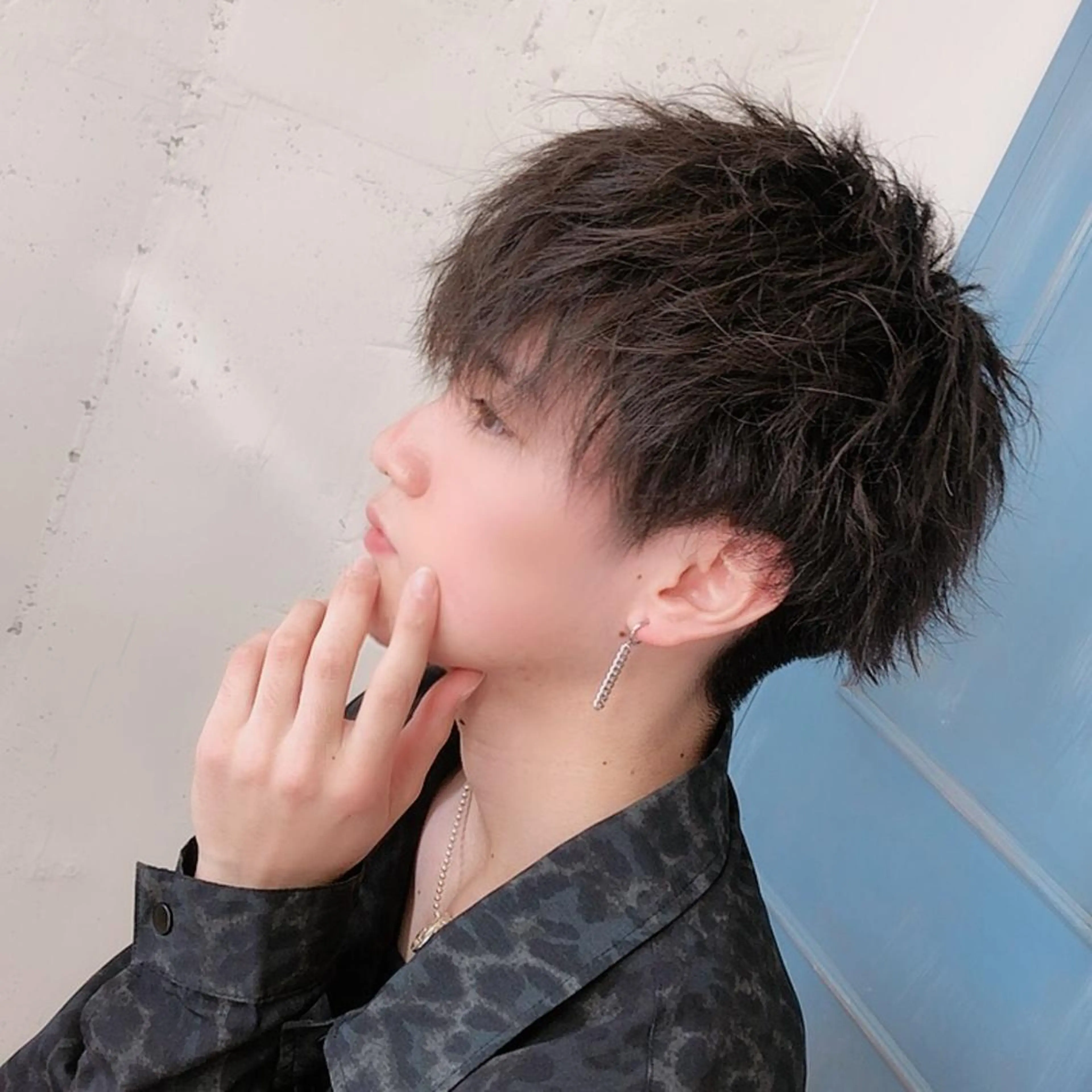 ショート パーマ メンズ ［銀座］淡色 ラベンダー🫧大村のヘアスタイル