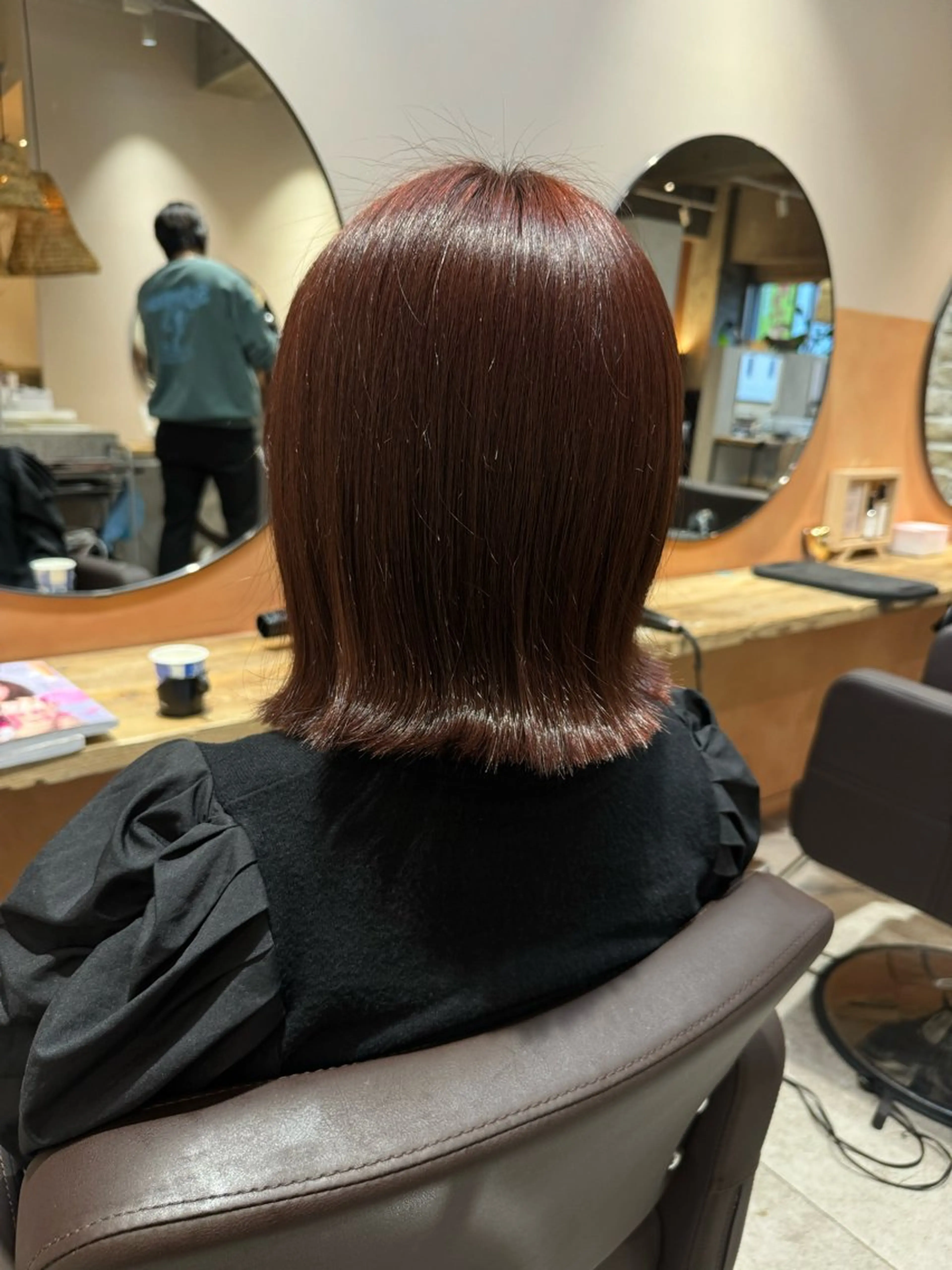 ミディアム ピンクブラウン 👾TAMURA MAAYA👾のヘアスタイル