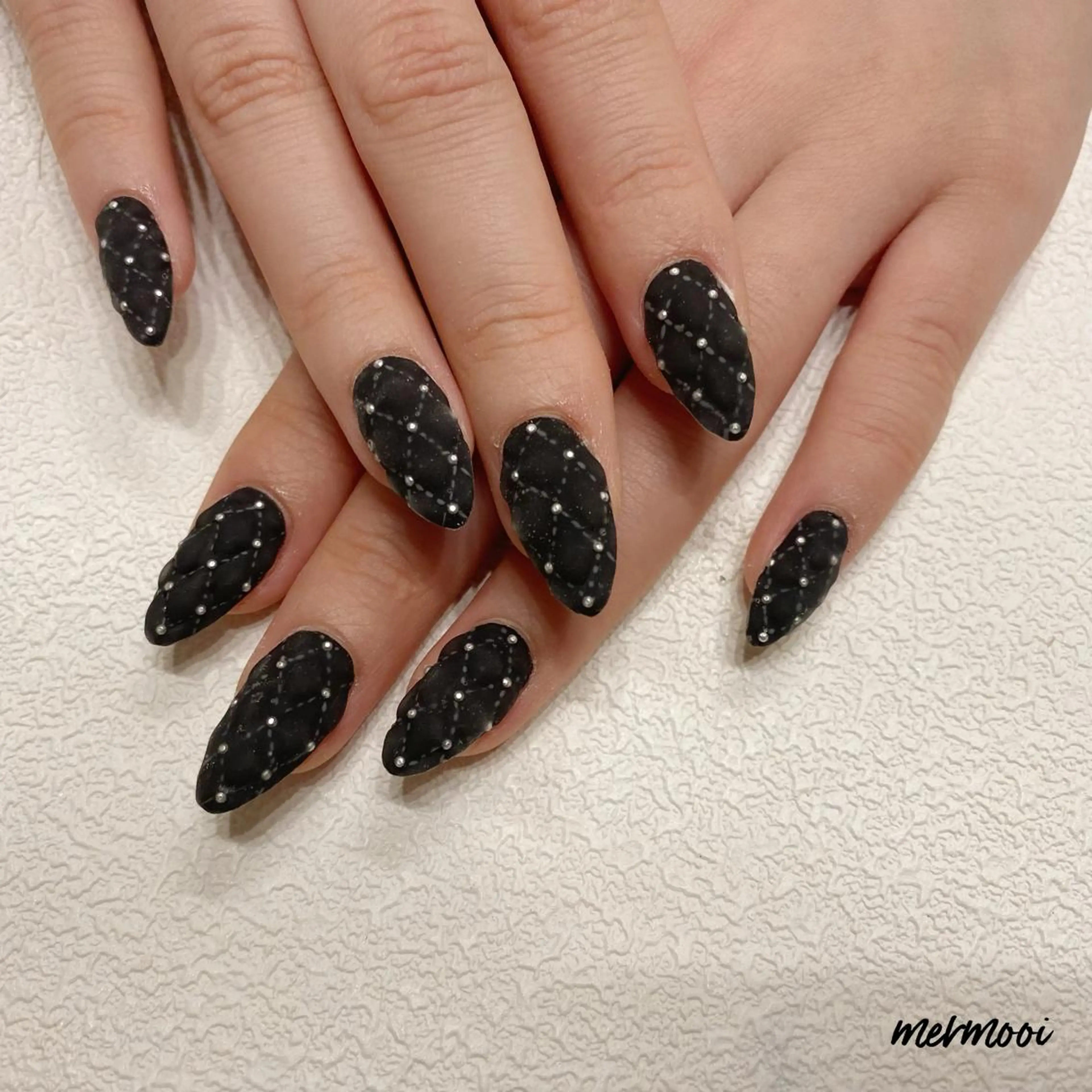 ネイル フレンチネイル ガラスフレンチ ロングネイル マットネイル スカルプネイル melu所属・melu yukikoのネイルデザイン