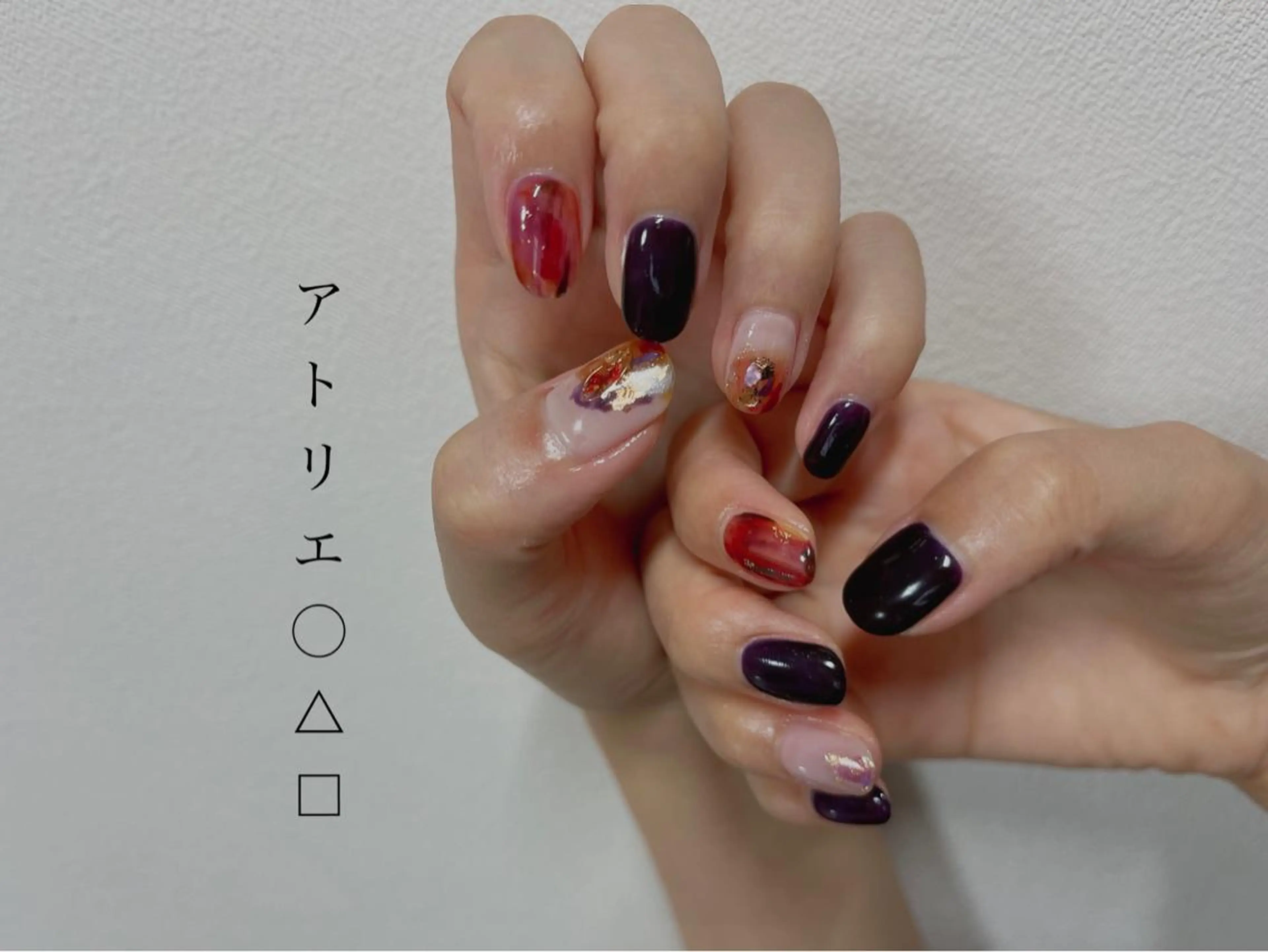 ネイル ニュアンスネイル ハンドネイル アトリエ ○△□のネイルデザイン
