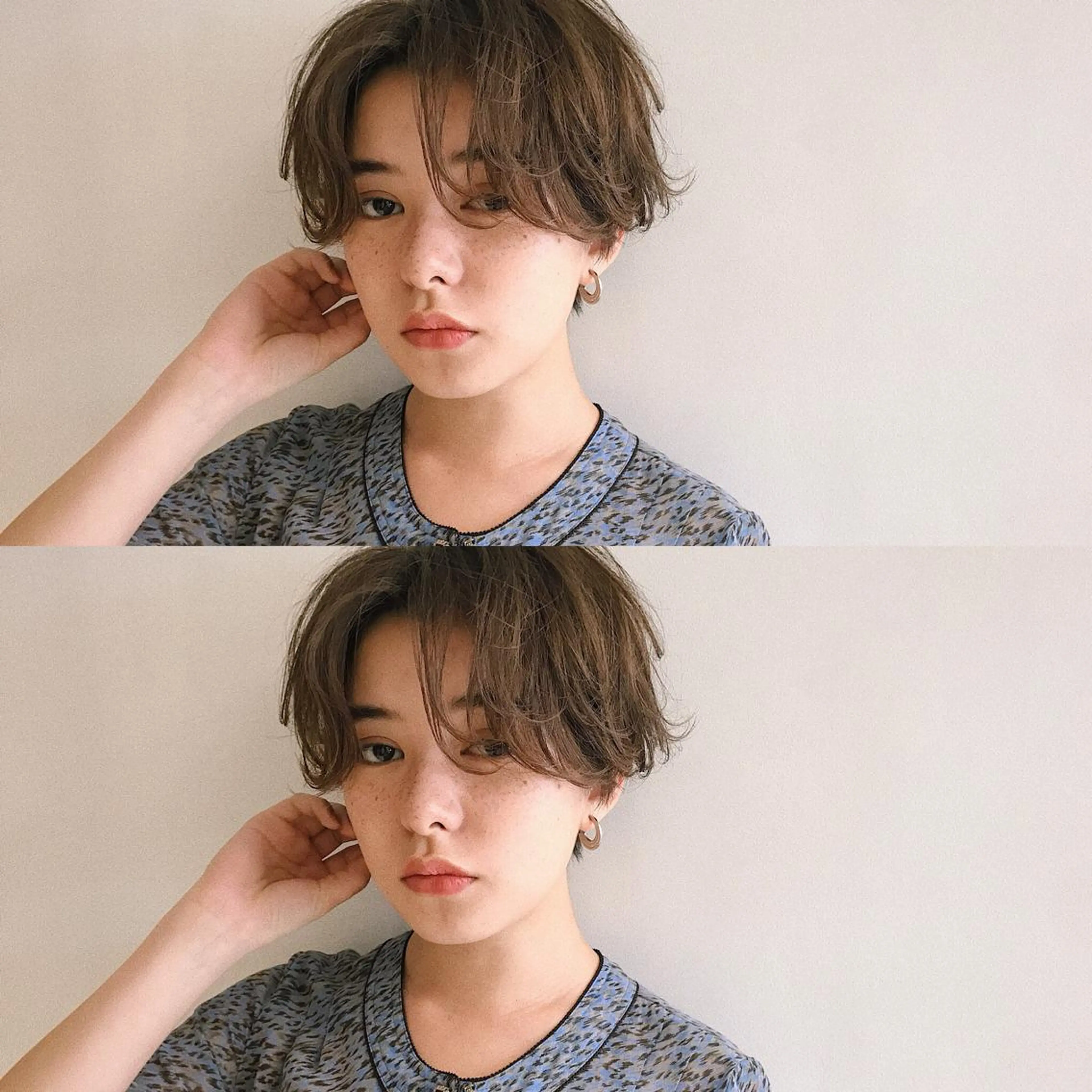 ショート カラー パーマ ヘアアレンジ ショートヘア 小顔カット カット ヘアセット GOTODAY SHAiRE   SALON　青山所属・松田 亮葉のヘアスタイル