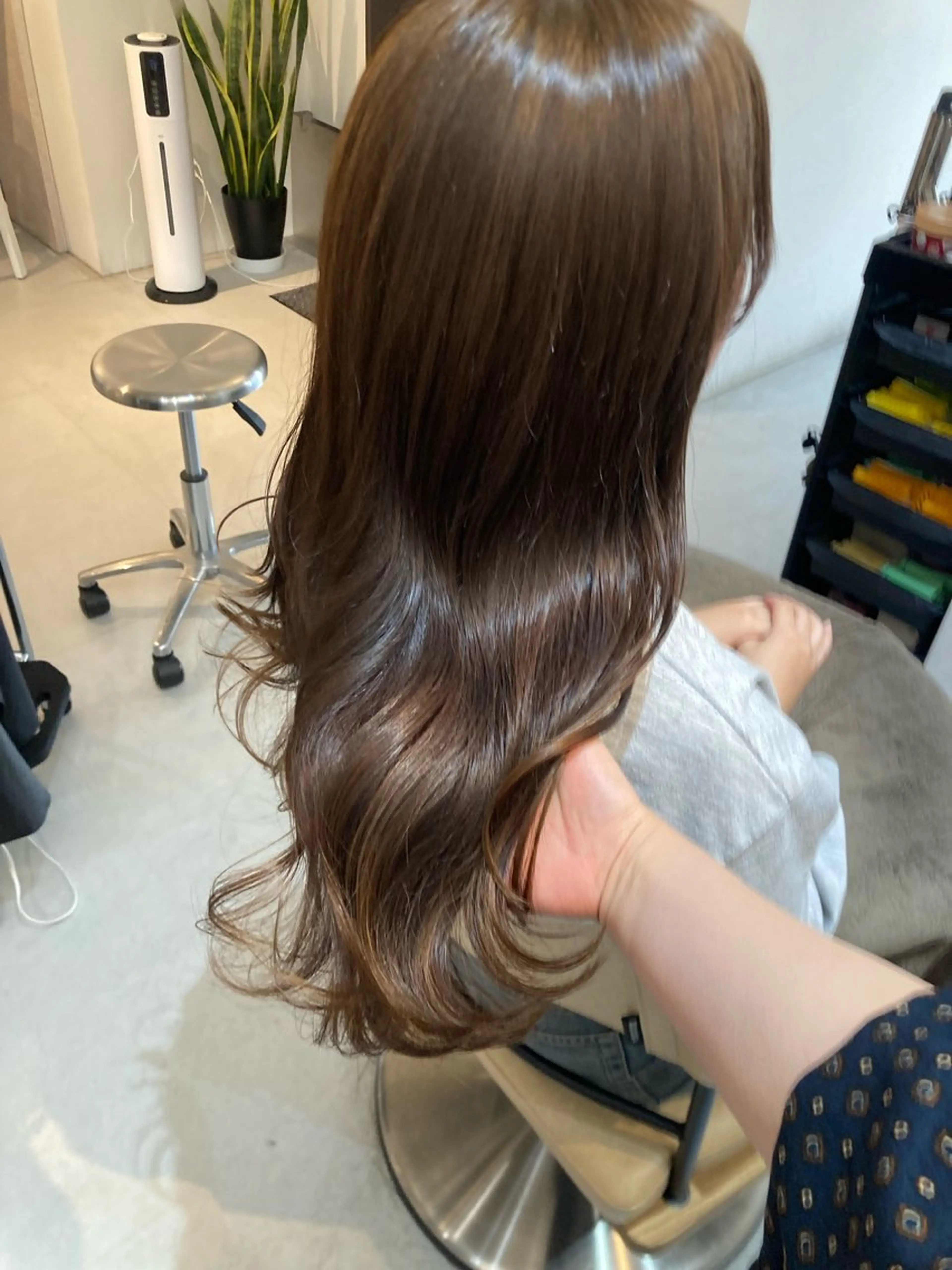 ロング カット ヘアカラー トリートメント ✨色持ちの良い艶 カラー✨蟹江真世のヘアスタイル