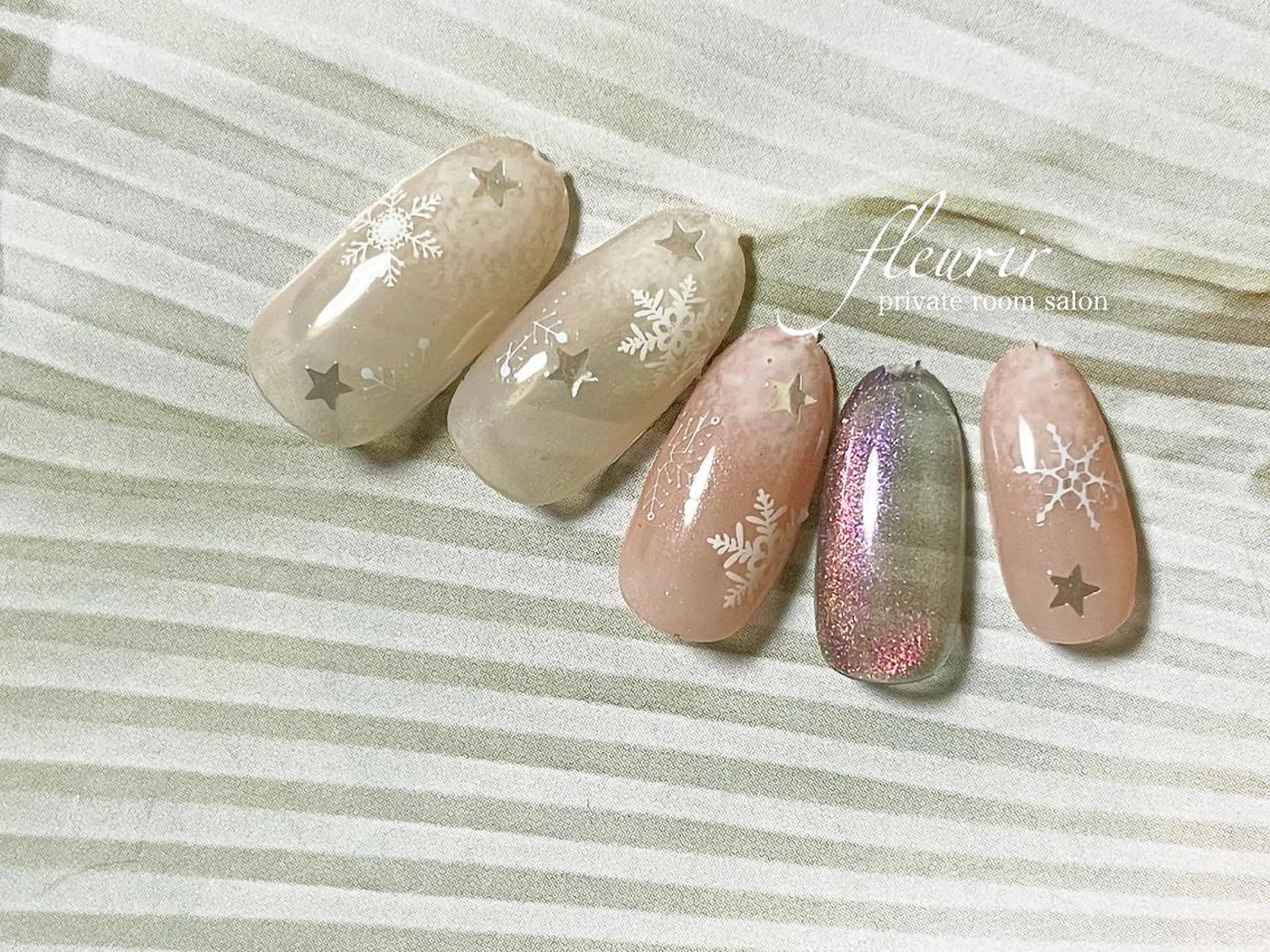 ネイル アートネイル 長さ出し ジェルネイル グラデーション ハードジェル フルリール 【プライベートサロンのネイルデザイン